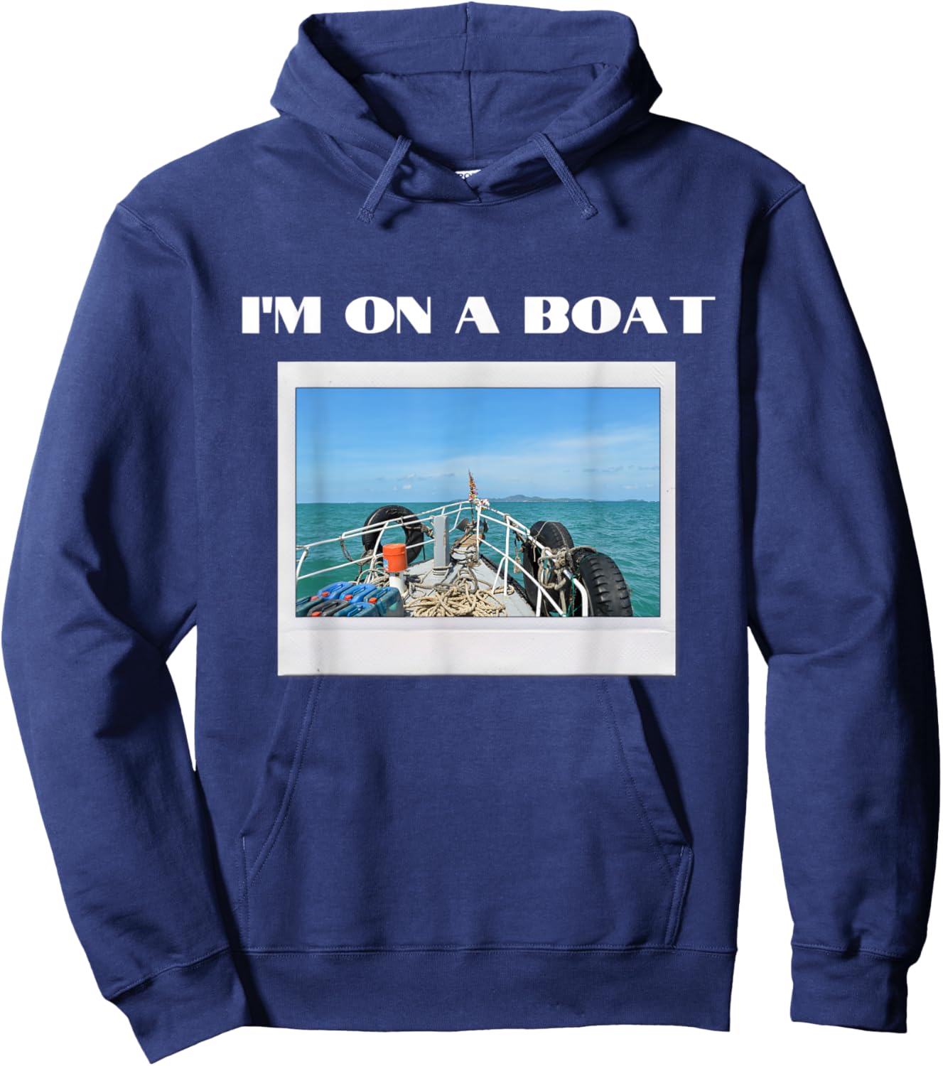 I’m on a boat summer holiday design Women Kids Hoodie - Hoodie | Navy