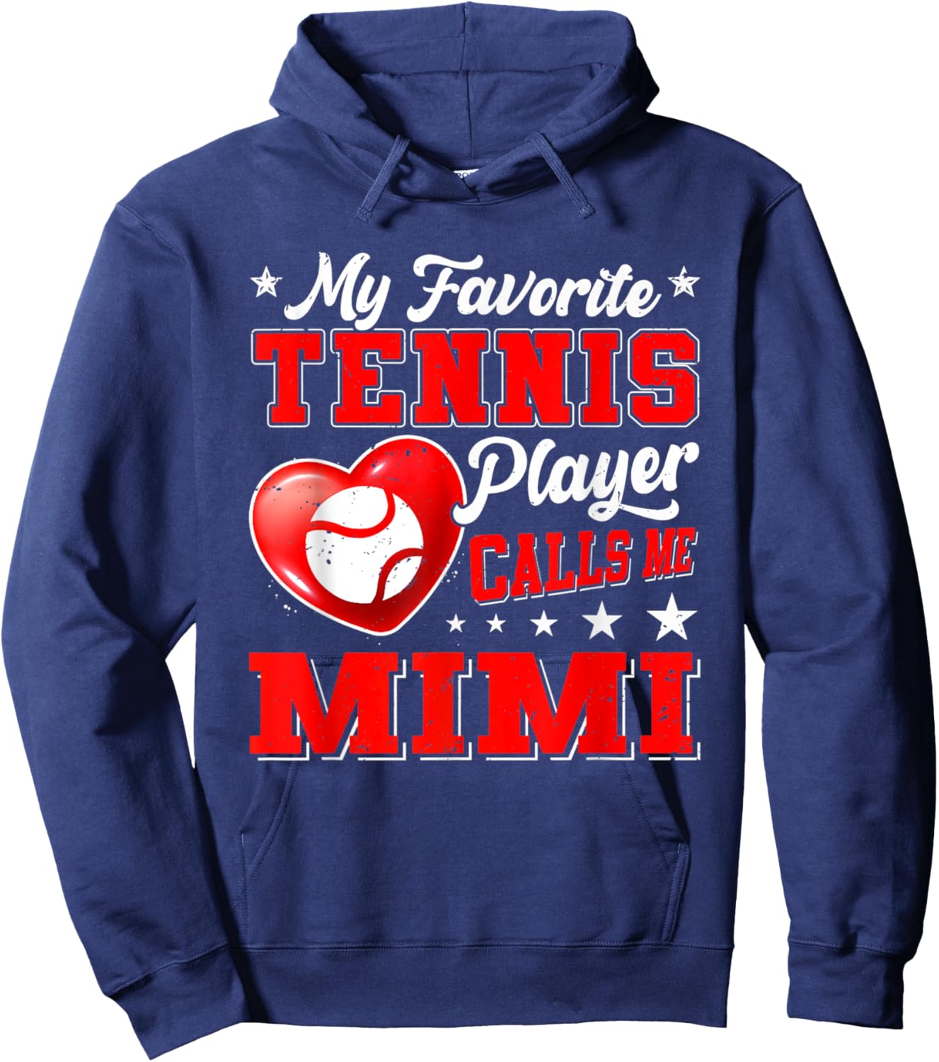 Retro My Favorite Tennis Player Calls Me Mimi Hoodie - Hoodie | Navy
