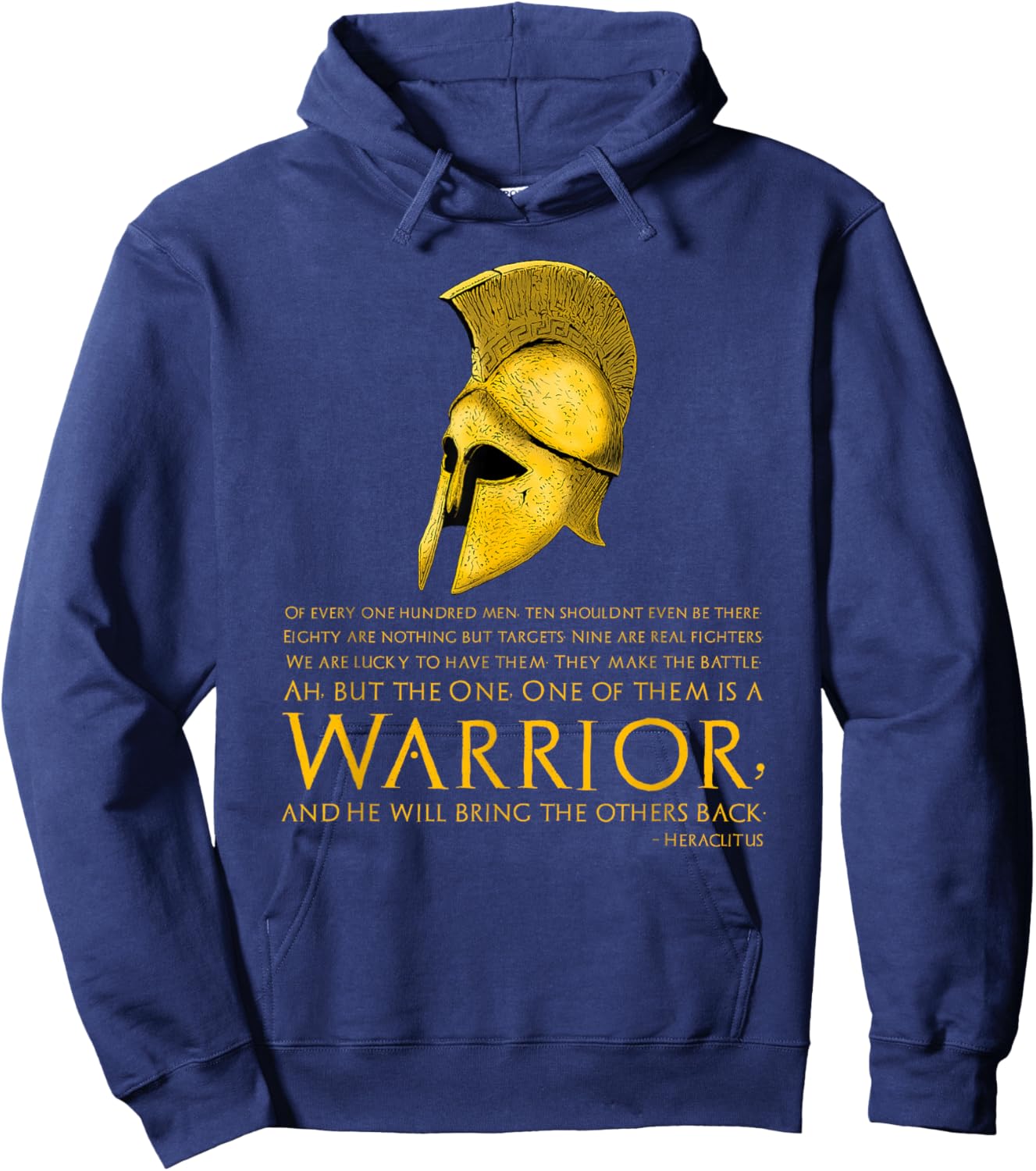Classical Greek Philosophy - Military Quote - Heraclitus Hoodie - Hoodie | Navy