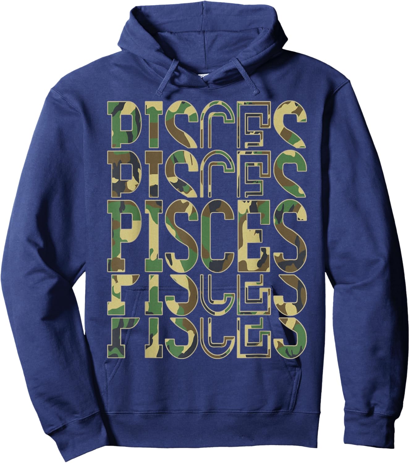 February Man March King Pisces Zodiac Camouflage Birthday Hoodie - Hoodie | Navy