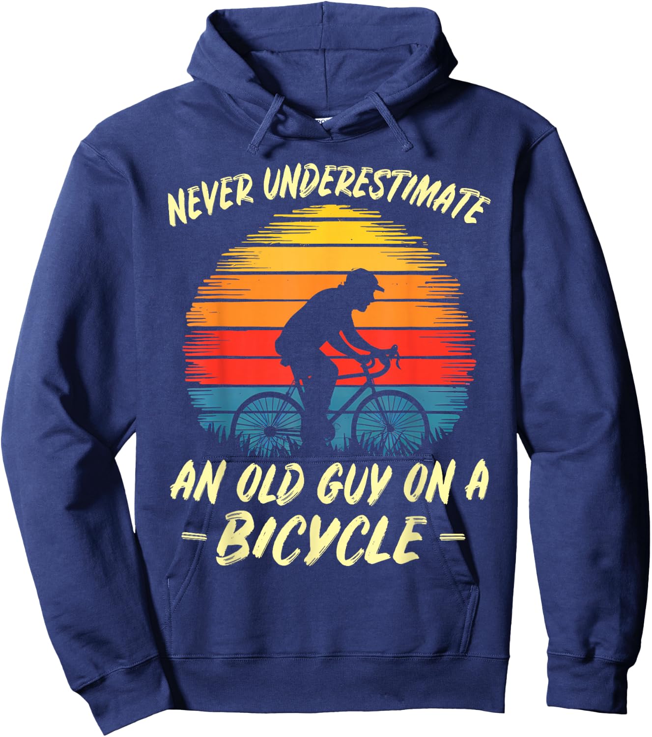 Funny Bicycle Fathersday Grandpa Outdoor Cyclist Gift Hoodie - Hoodie | Navy