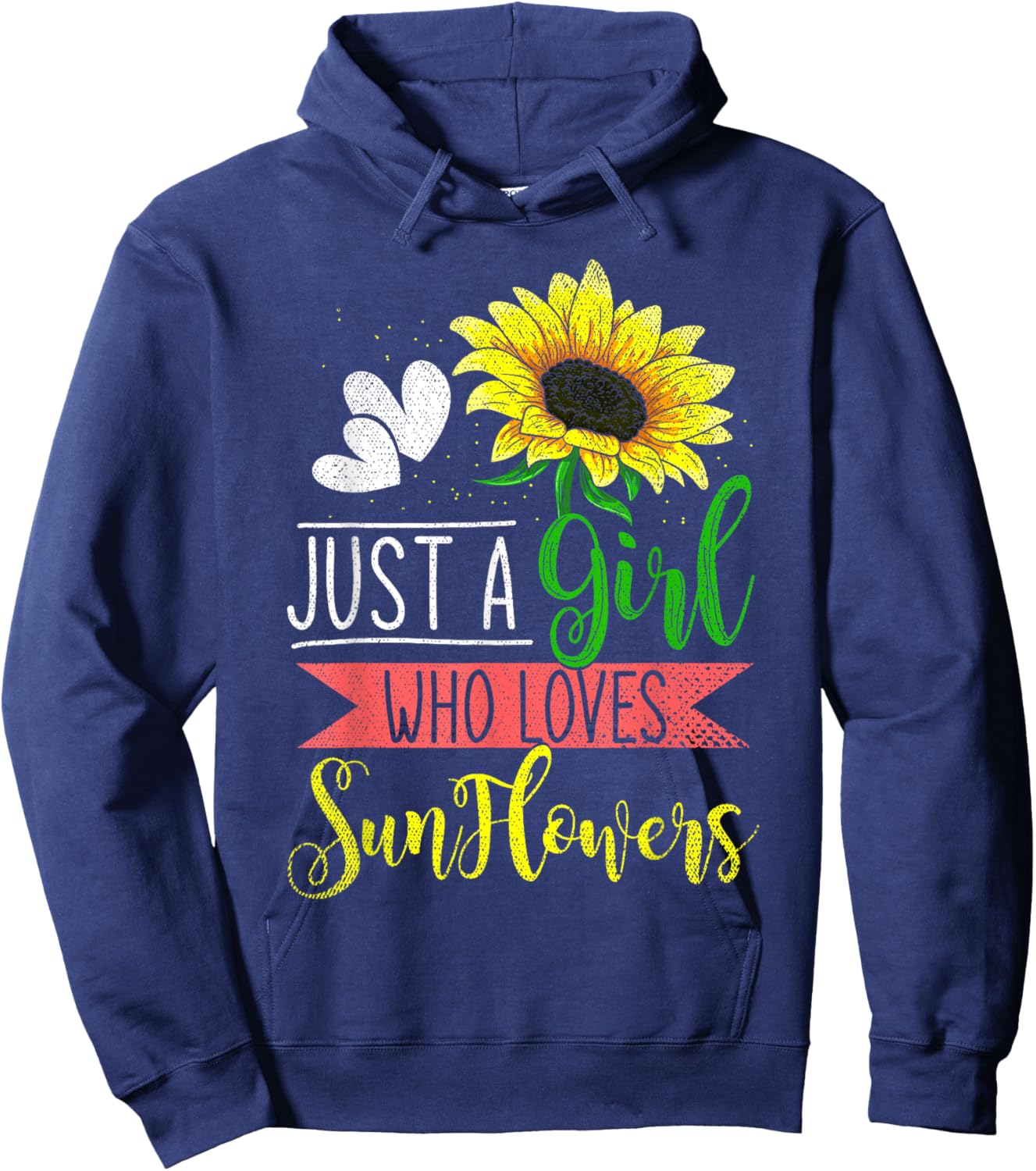 Floral Blossom Women Just A Girl Who Loves Sunflowers Hoodie - Hoodie | Navy