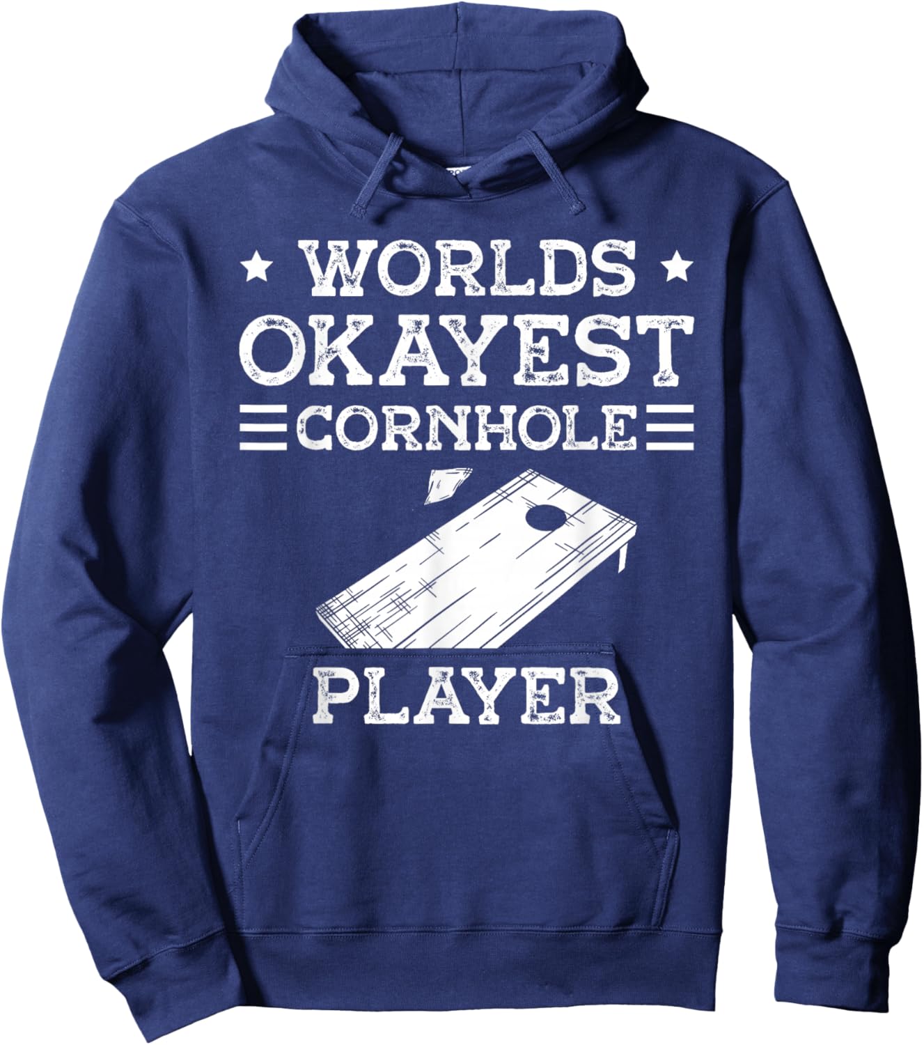 World's okayest cornhole player for a Cornhole player Hoodie - Hoodie | Navy