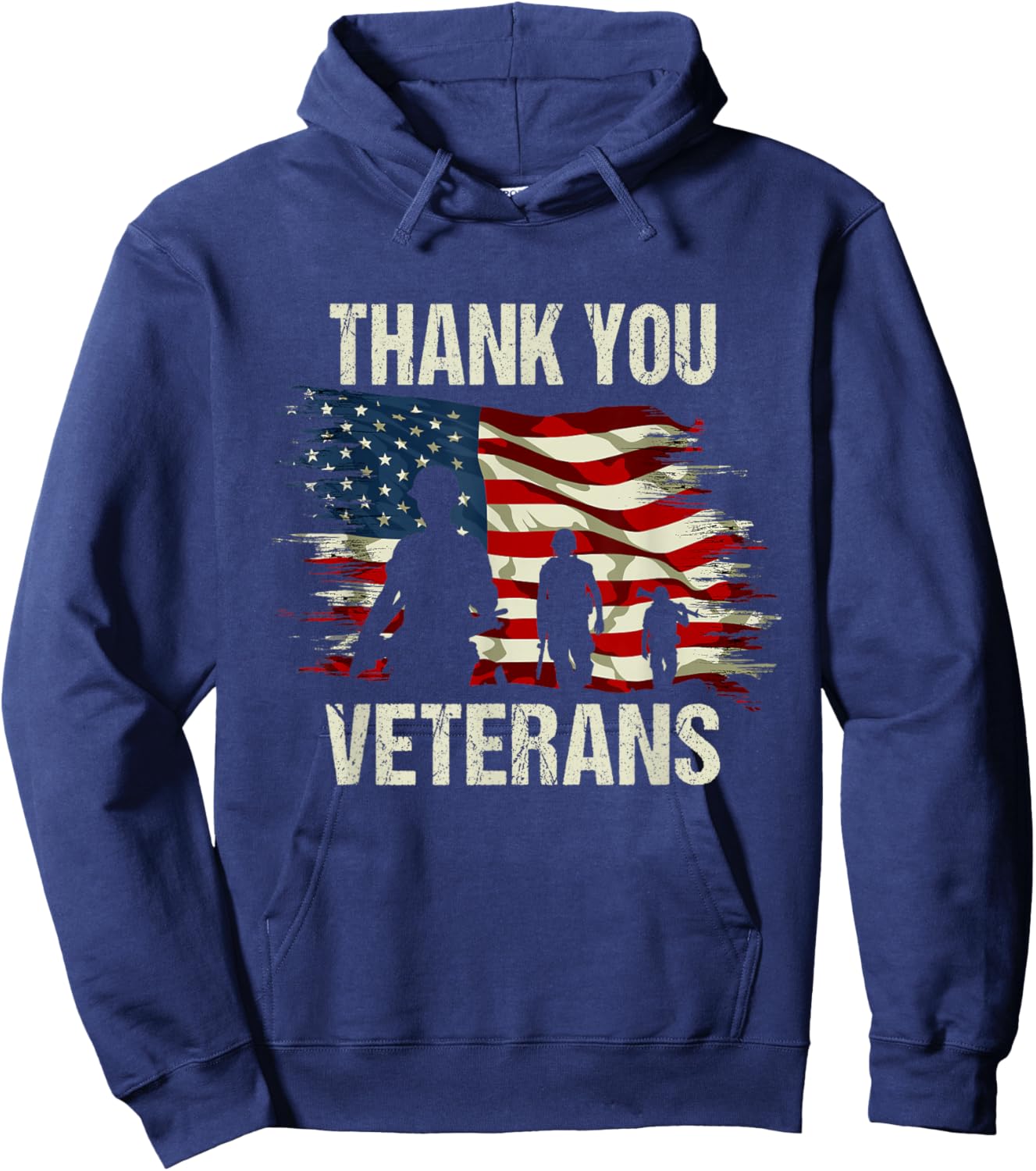 Thank you Veterans Shirt Veteran's Day Adults & Kids Hoodie - Hoodie | Navy