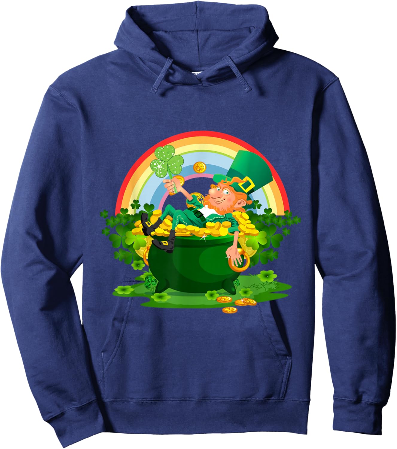 Funny Leprechaun Boys Girls Men Women St. Patty's Day Humor Hoodie - Hoodie | Navy
