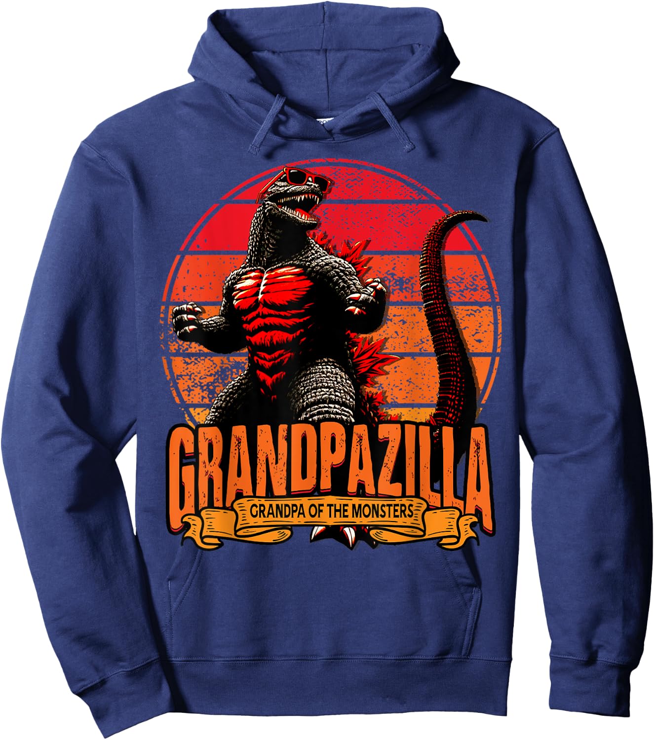 Grandpazilla Grandpa Of The Monsters Funny Gifts Father's Hoodie - Hoodie | Navy