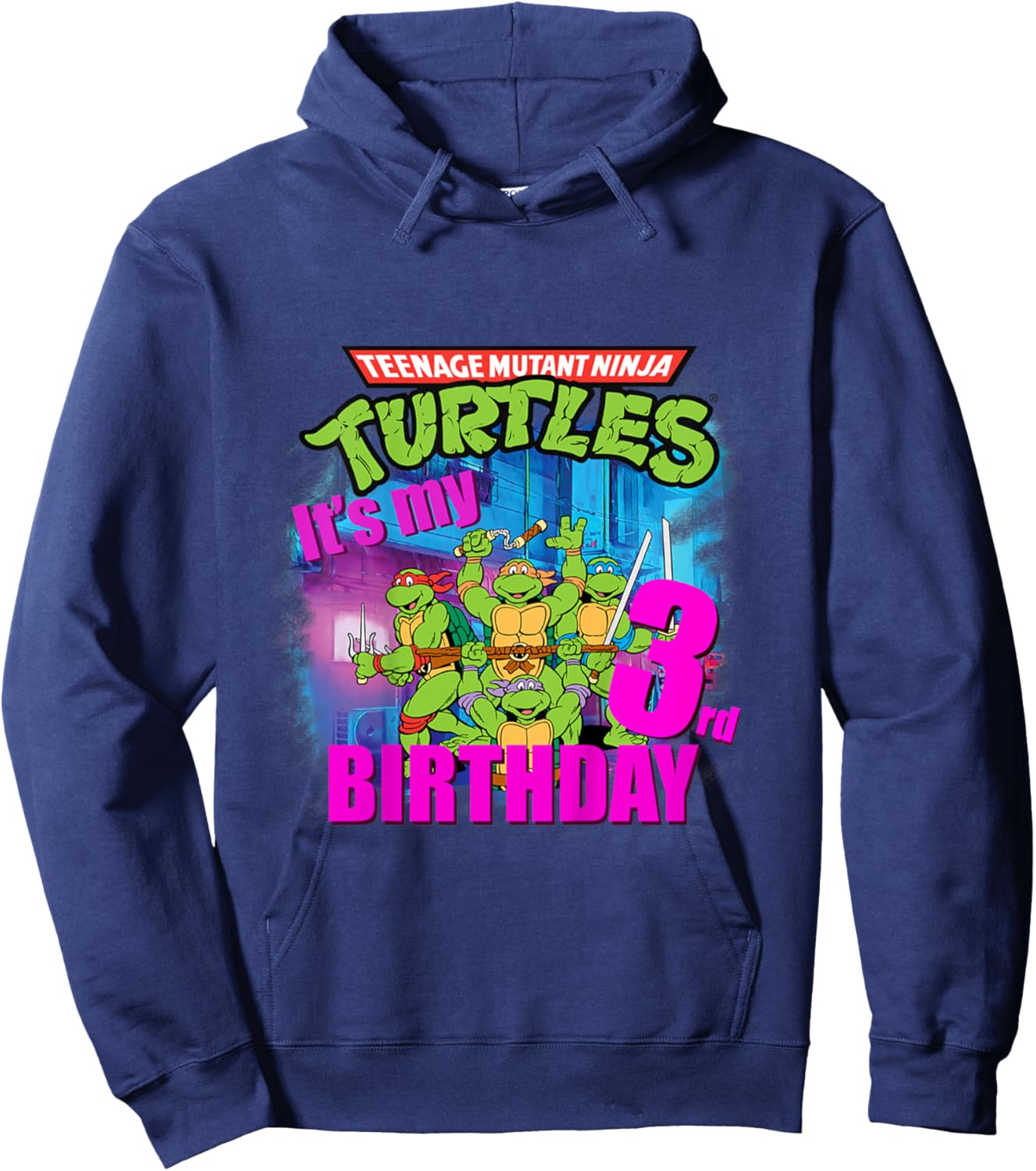 Mademark x Teenage Mutant Ninja Turtles - Kids Original Teenage Mutant Ninja Turtles 3rd Third Birthday Hoodie - Hoodie | Navy