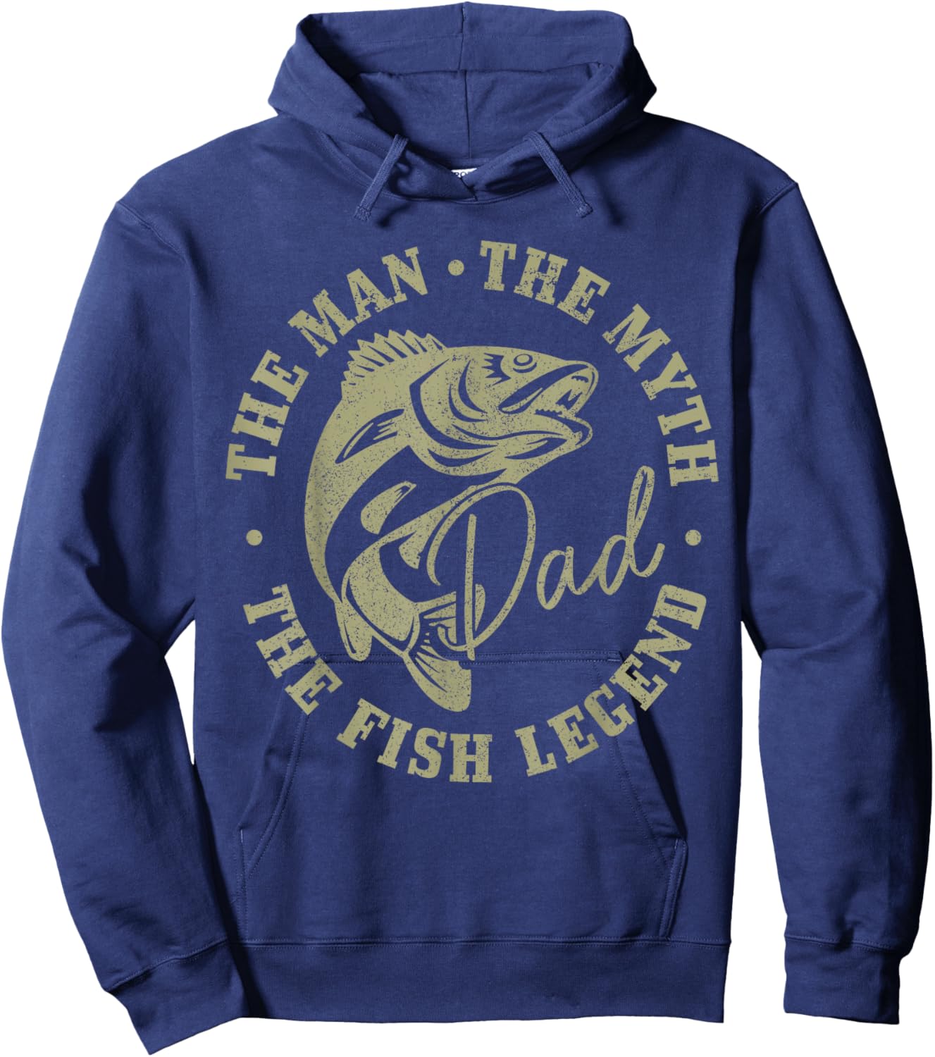 Fishing Dad The Man The Myth The Fish Legend Fisherman Hoodie - Hoodie | Navy