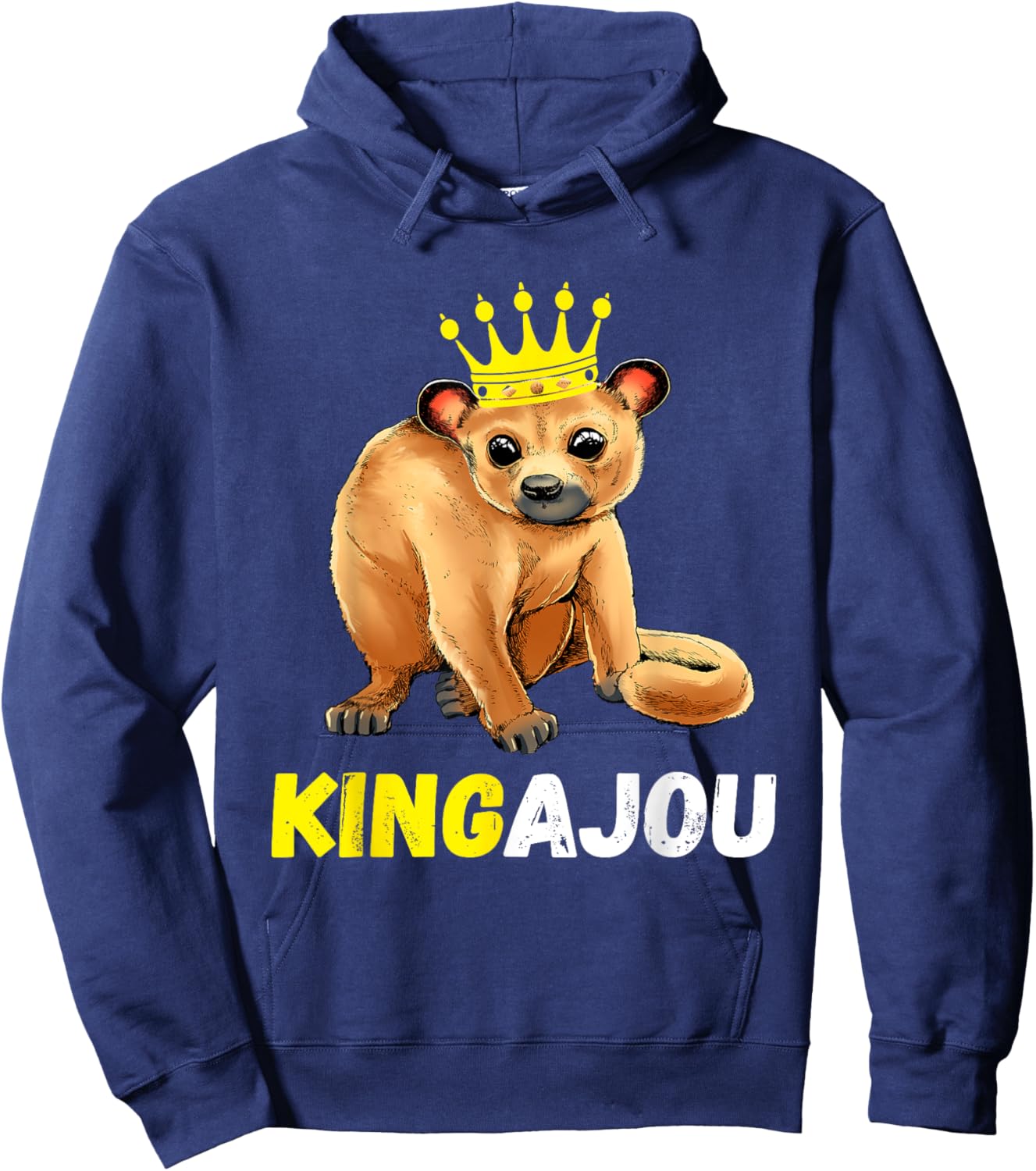 Kinkajou King Crown Throne Prehensile Animal Night Ape Hoodie - Hoodie | Navy