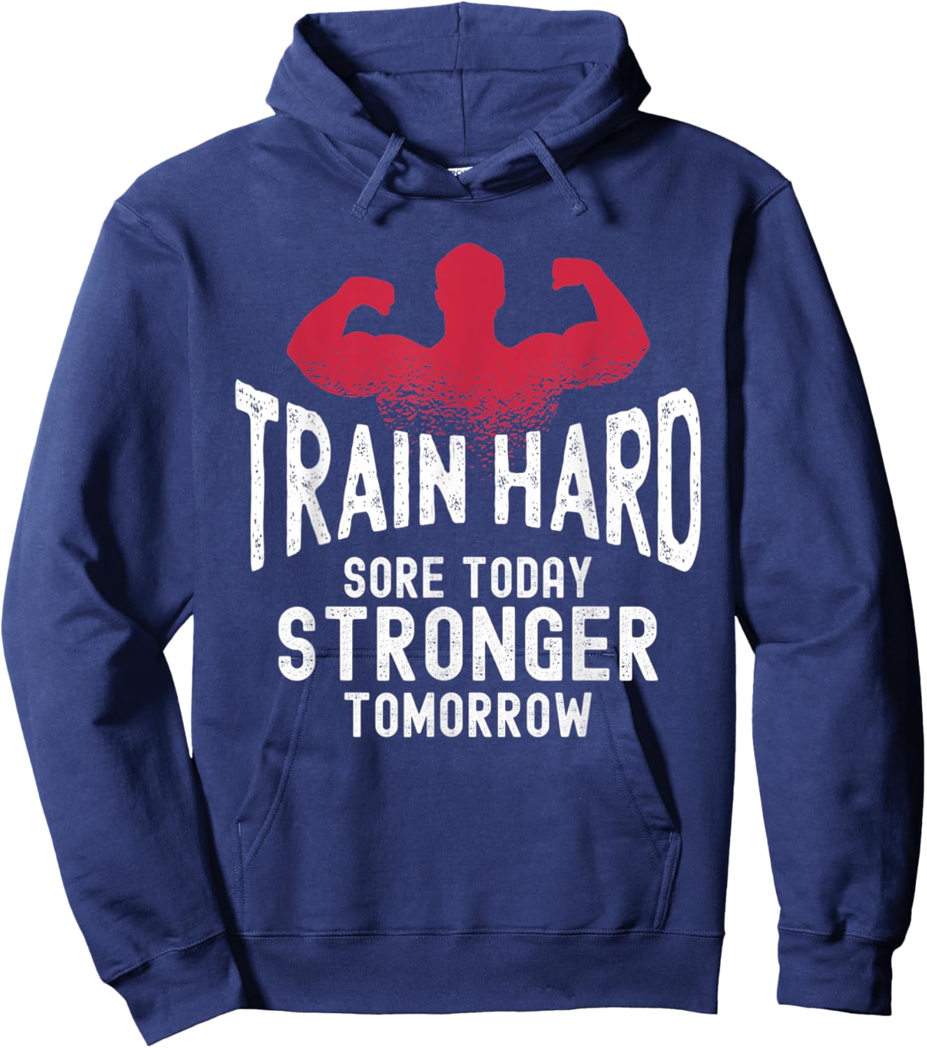 Motivational Gym Fitness Sore Today Stronger Tomorrow Hoodie - Hoodie | Navy