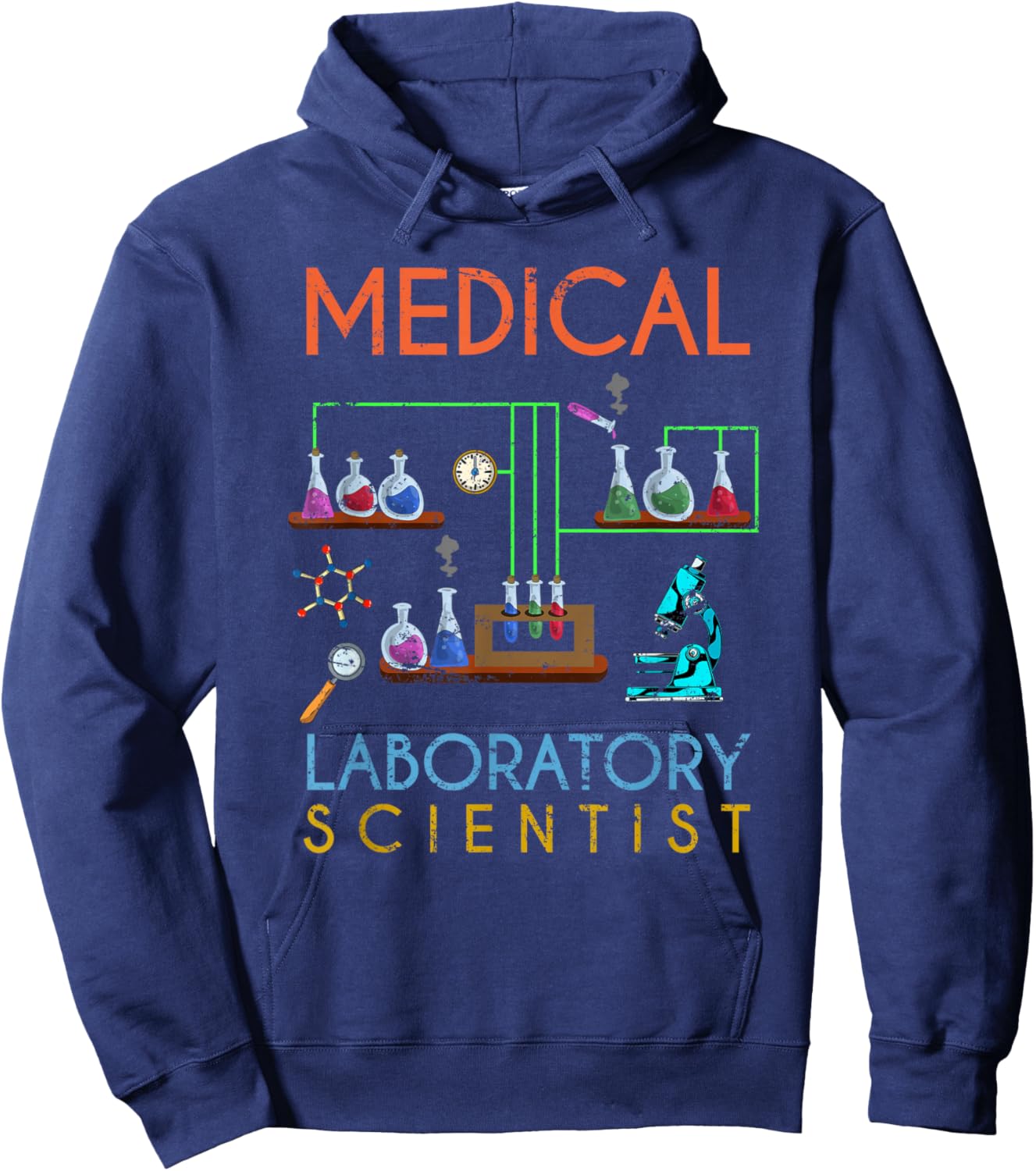 Lab Technologist Science Geek Medical Laboratory Scientist Hoodie - Hoodie | Navy