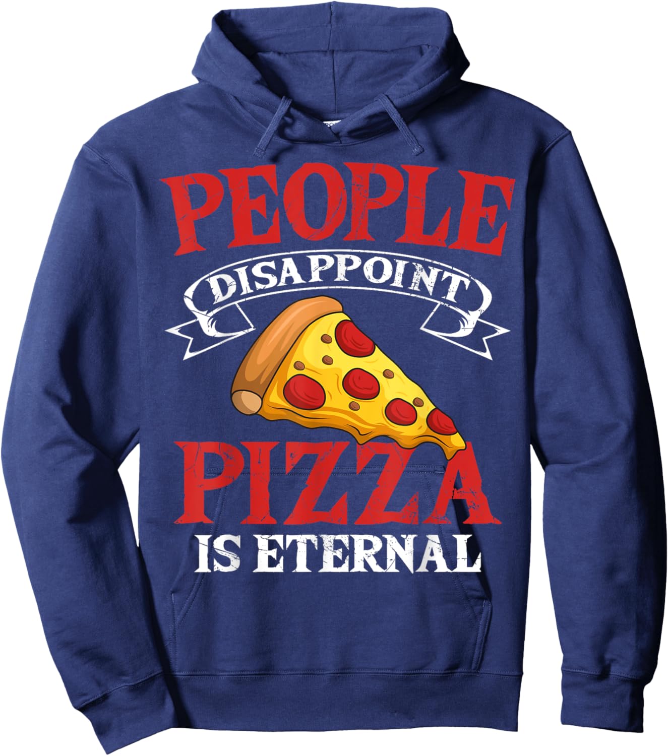 Funny Pizza Lover Round Pizzetta Fan Pizzaiolo Pizzeria Hoodie - Hoodie | Navy