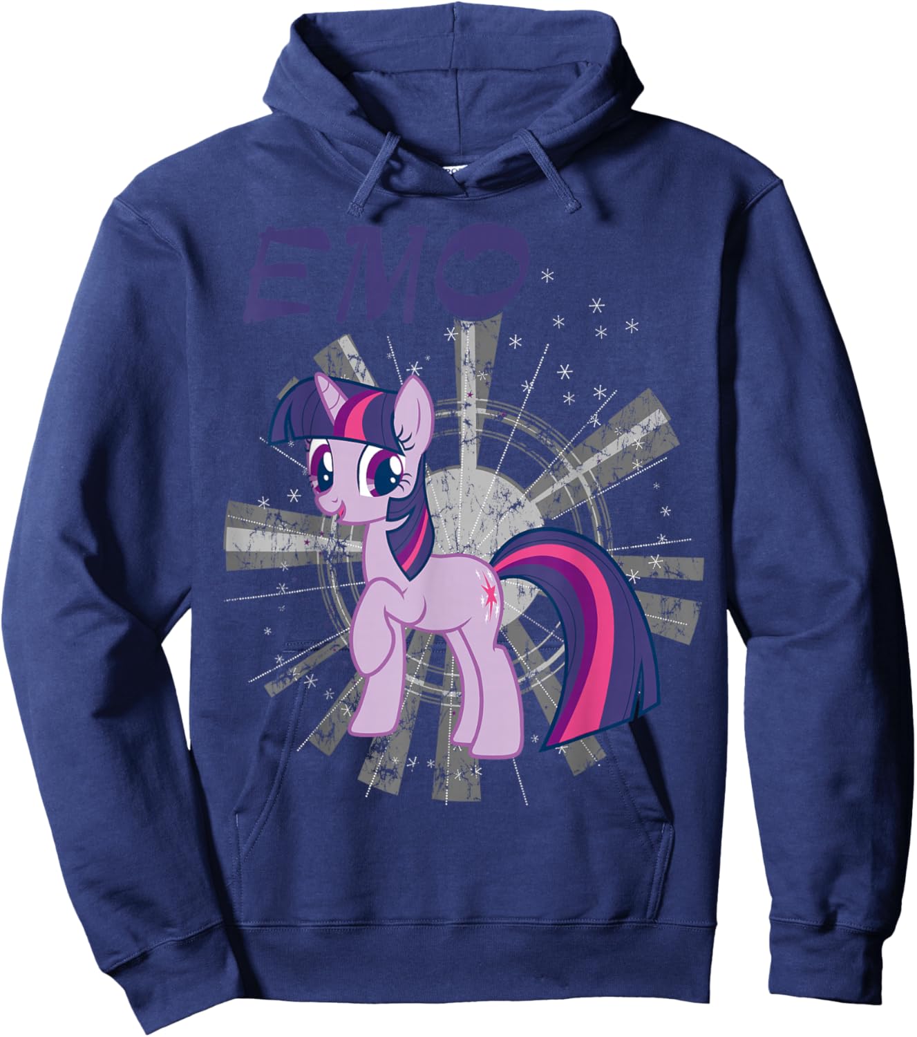 Emo Retro Style Rainbow Dash Fluttershy Rarity Art Hoodie - Hoodie | Navy