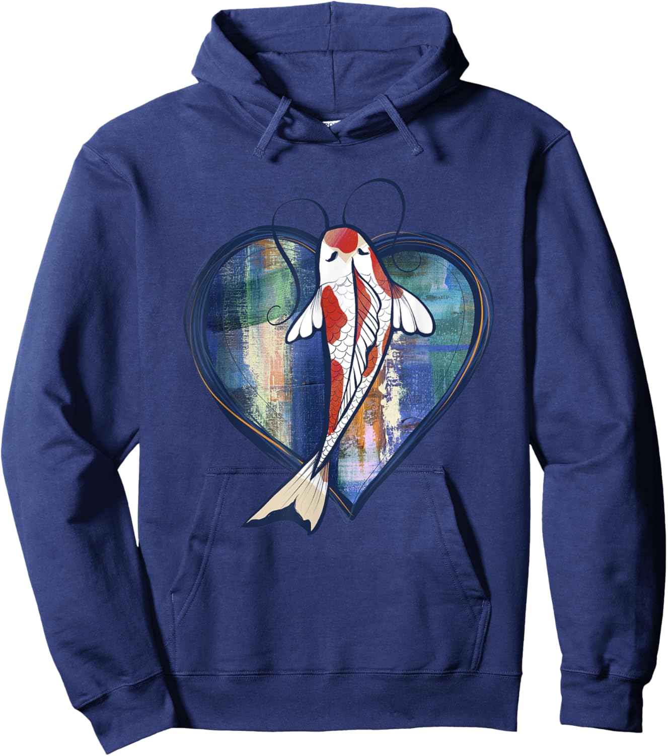 Koi Art Fish Pond designs I love koi Hoodie - Hoodie | Navy
