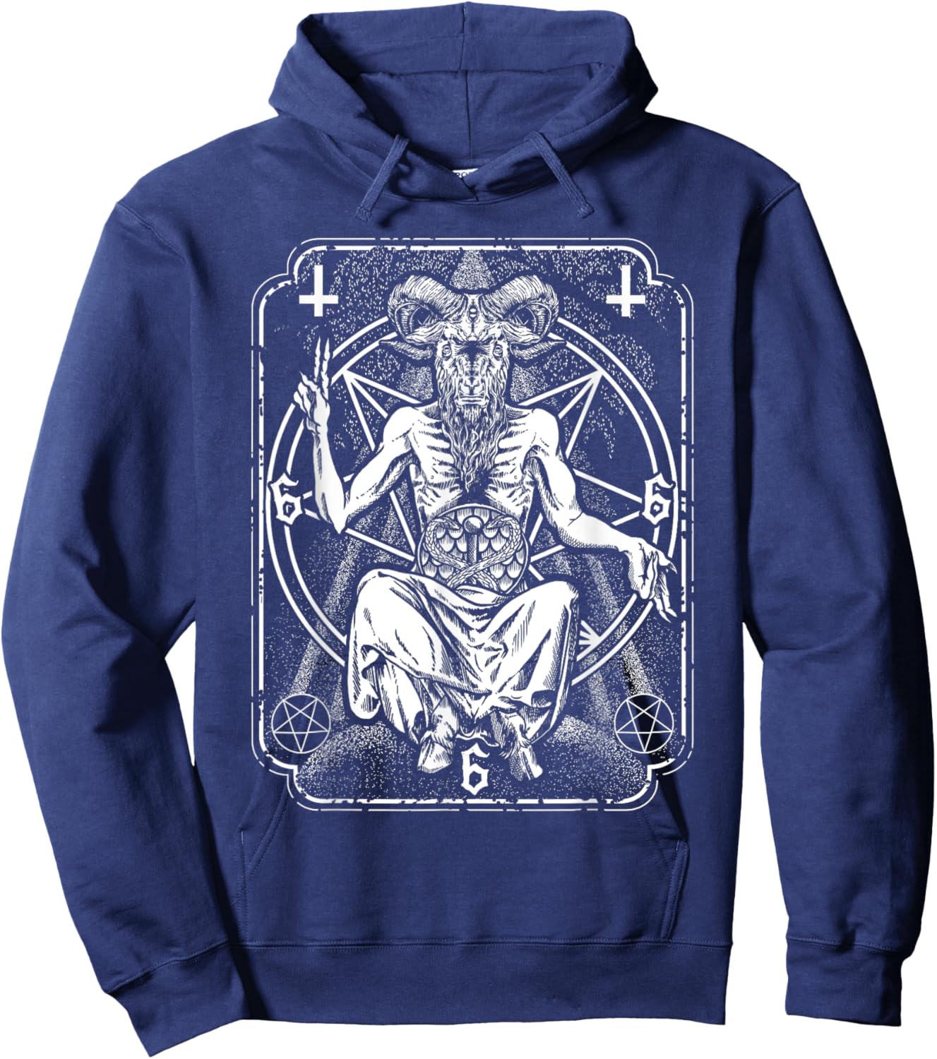 Baphomet Tarot Card Devil Evil Occult Hoodie - Hoodie | Navy