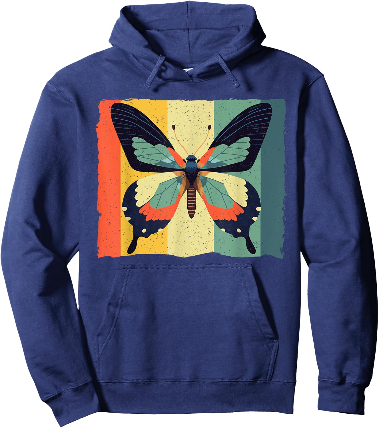 Vintage Butterfly Art Women Kids Butterflies Lover Hoodie - Hoodie | Navy