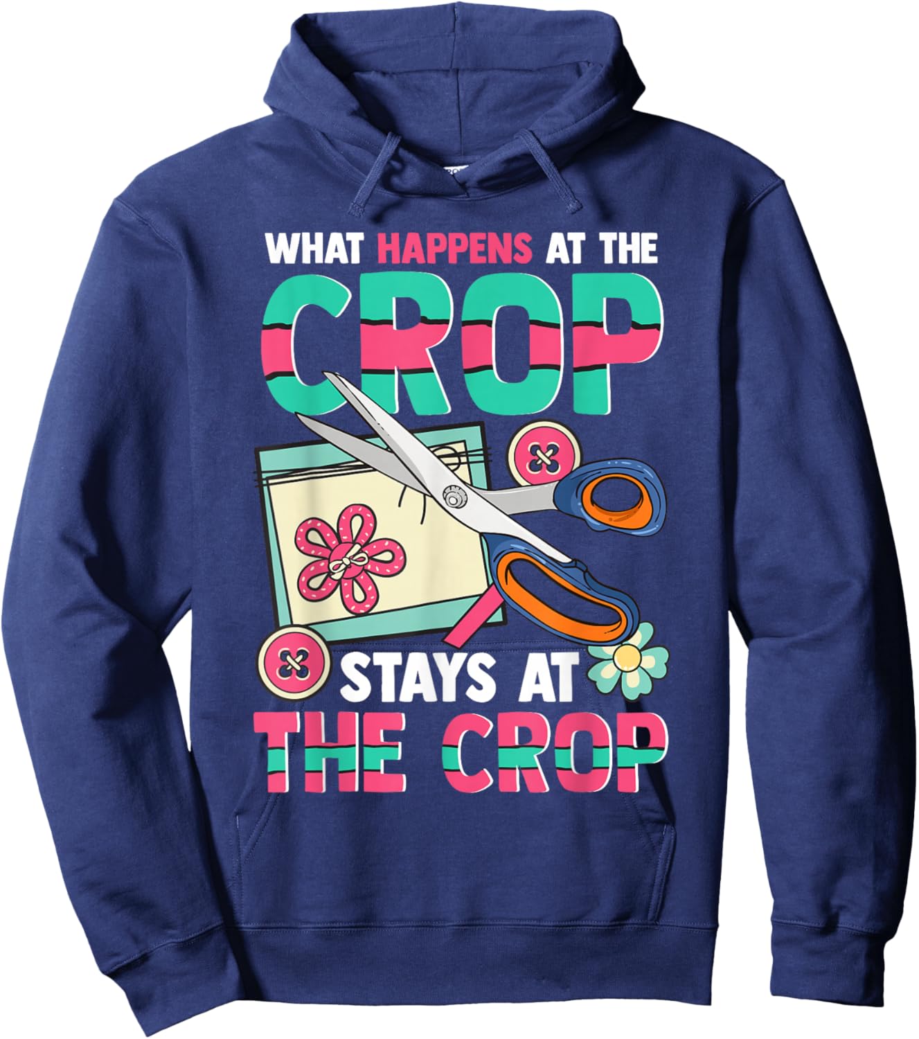Scrapbook Crop Retreat Hand Crafting Scrapbooking Hobby Small Hoodie - Hoodie | Navy