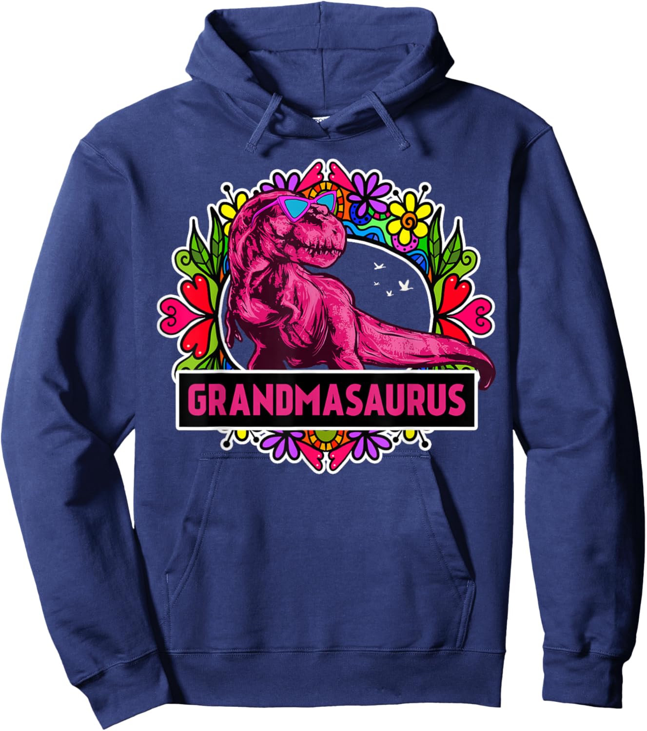 Funny Grandma Saurus - Grandmasaurus Hoodie - Hoodie | Navy