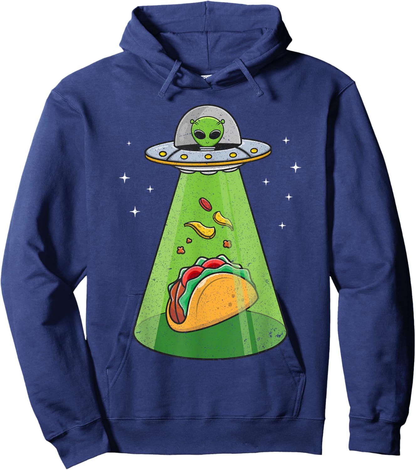 Alien Shirt UFO Abduction, Funny Tacos for Aliens Lover Hoodie - Hoodie | Navy