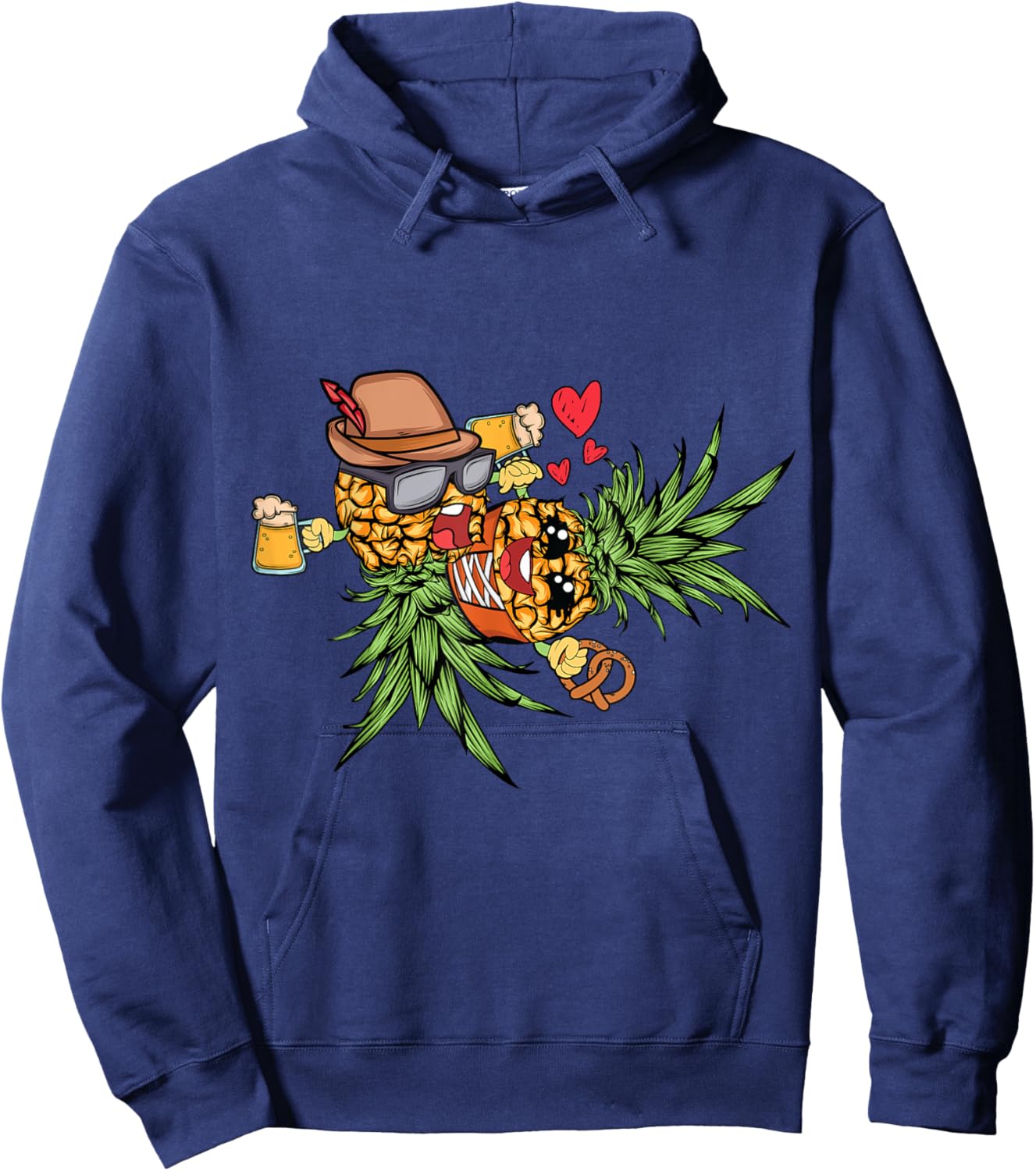 Swingers Couple Pineapples Swinging - Swinger Oktoberfest Hoodie - Hoodie | Navy