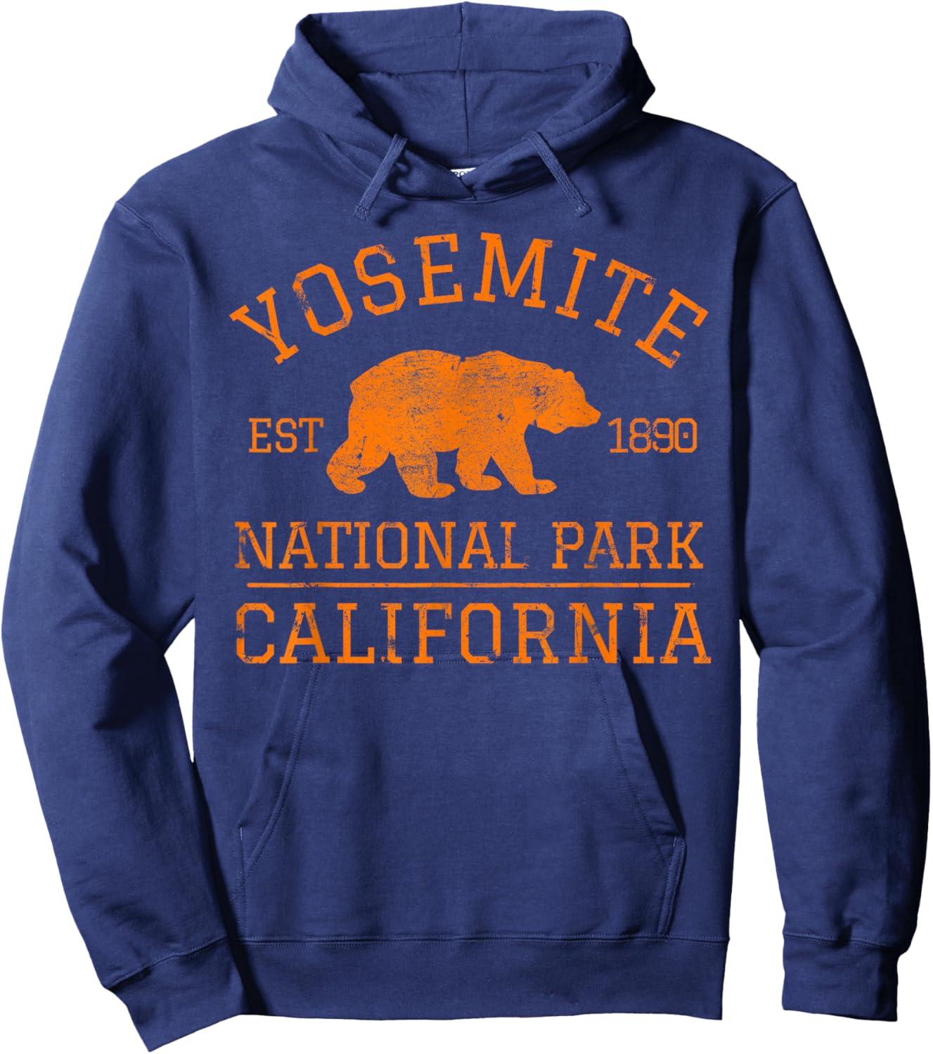 Yosemite National Park California Bear Hiking Outdoors Hoodie - Hoodie | Navy