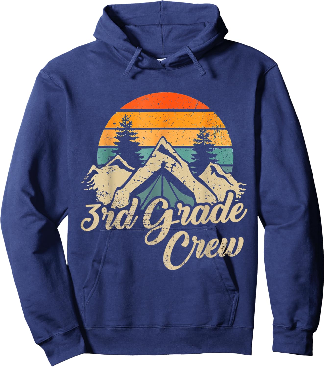 3rd Grade Crew back to school after camping trip love camp Hoodie - Hoodie | Navy