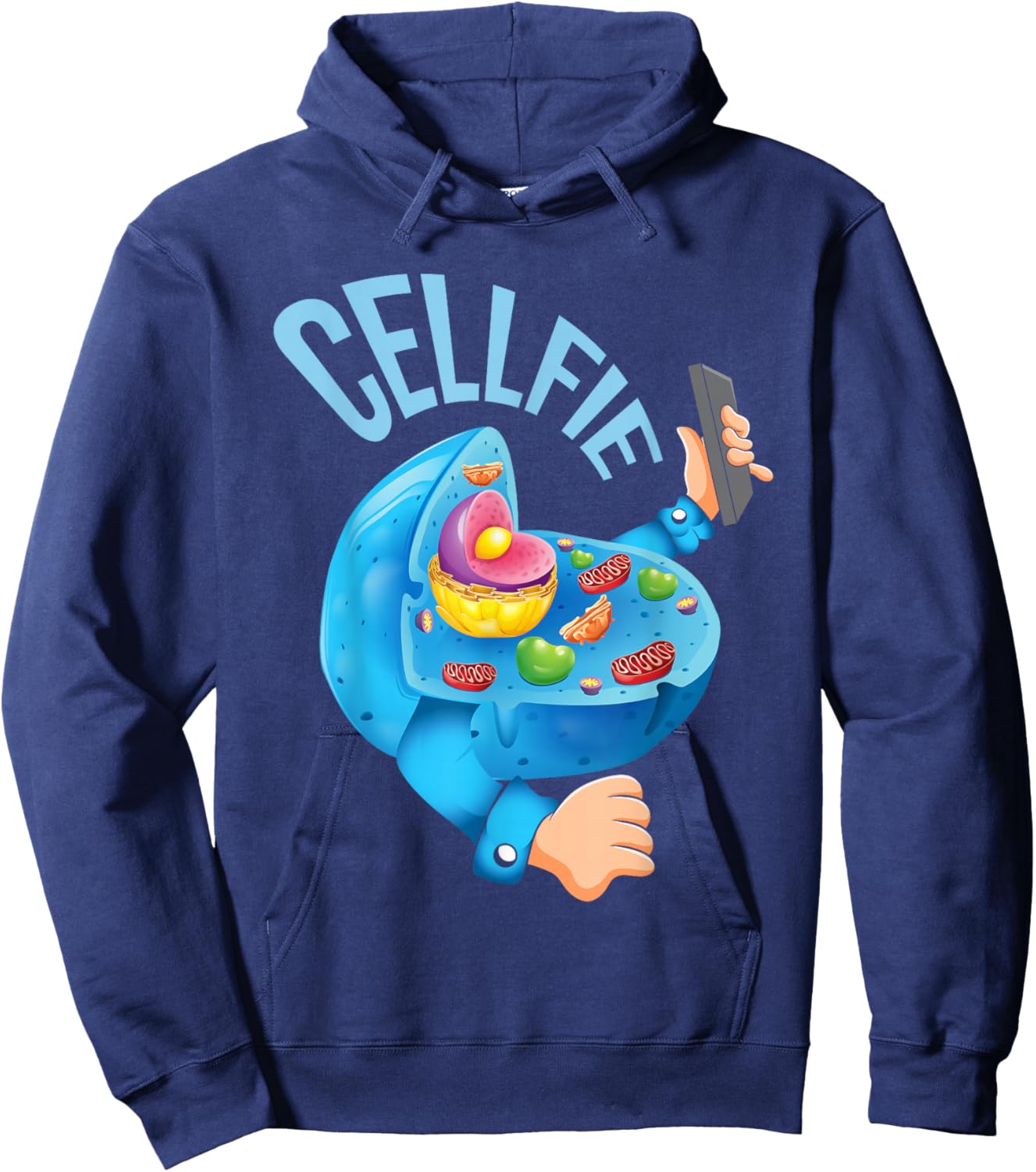 Cellfie - Funny Biologist Biology Student Cell Science Hoodie - Hoodie | Navy