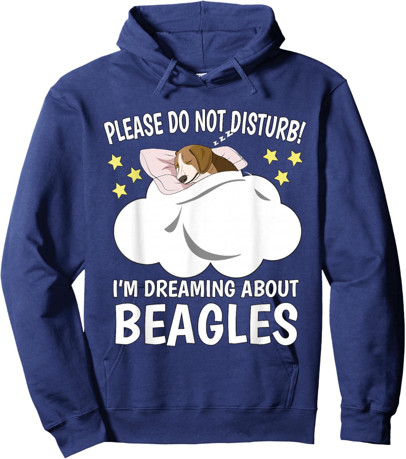 I'm Dreaming About Sleeping Shirt Naps PJ Pajama Beagle Hoodie - Hoodie | Navy