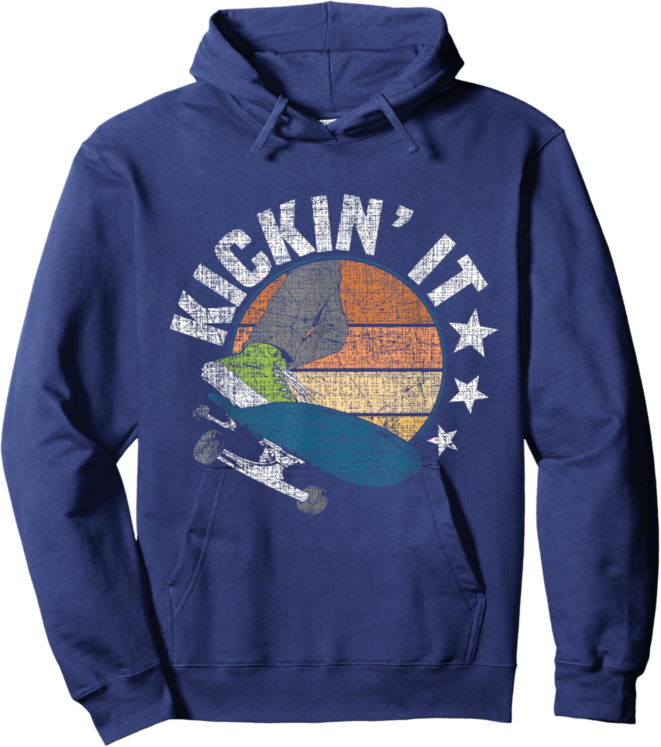 Kickin It - Skateboard Skateboarder Skateboarding Skater Hoodie - Hoodie | Navy