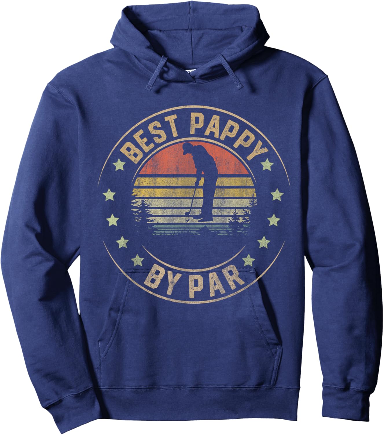 Best Pappy By Par Golf Lover Gifts Fathers Day Golfer Hoodie - Hoodie | Navy