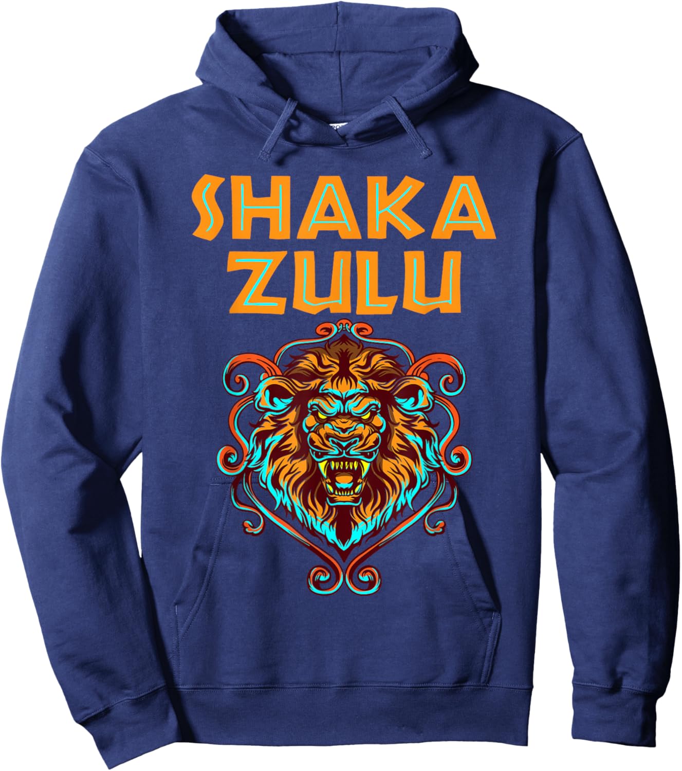 Africa Pride Zulu Warrior Shaka Lion African Tribe King Zulu Hoodie - Hoodie | Navy