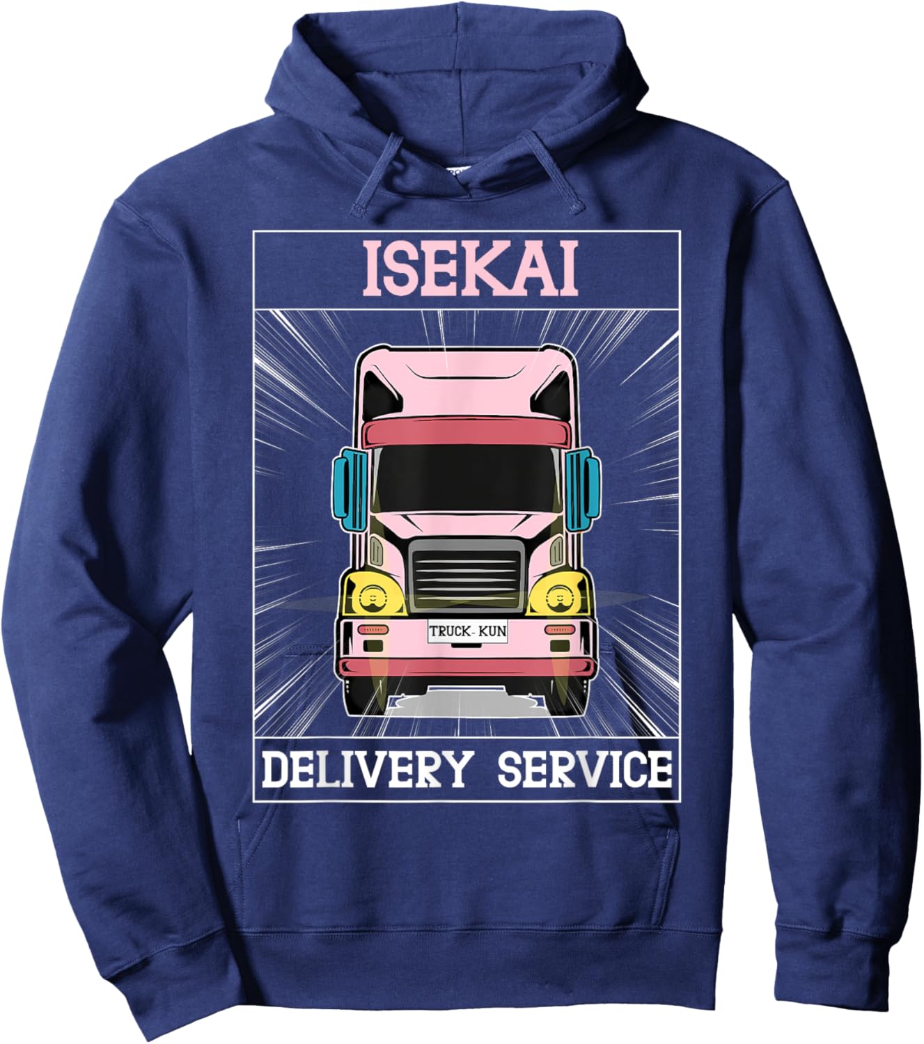 Truck-kun Isekai Delivery Service sekai Express Truck-kun Hoodie - Hoodie | Navy