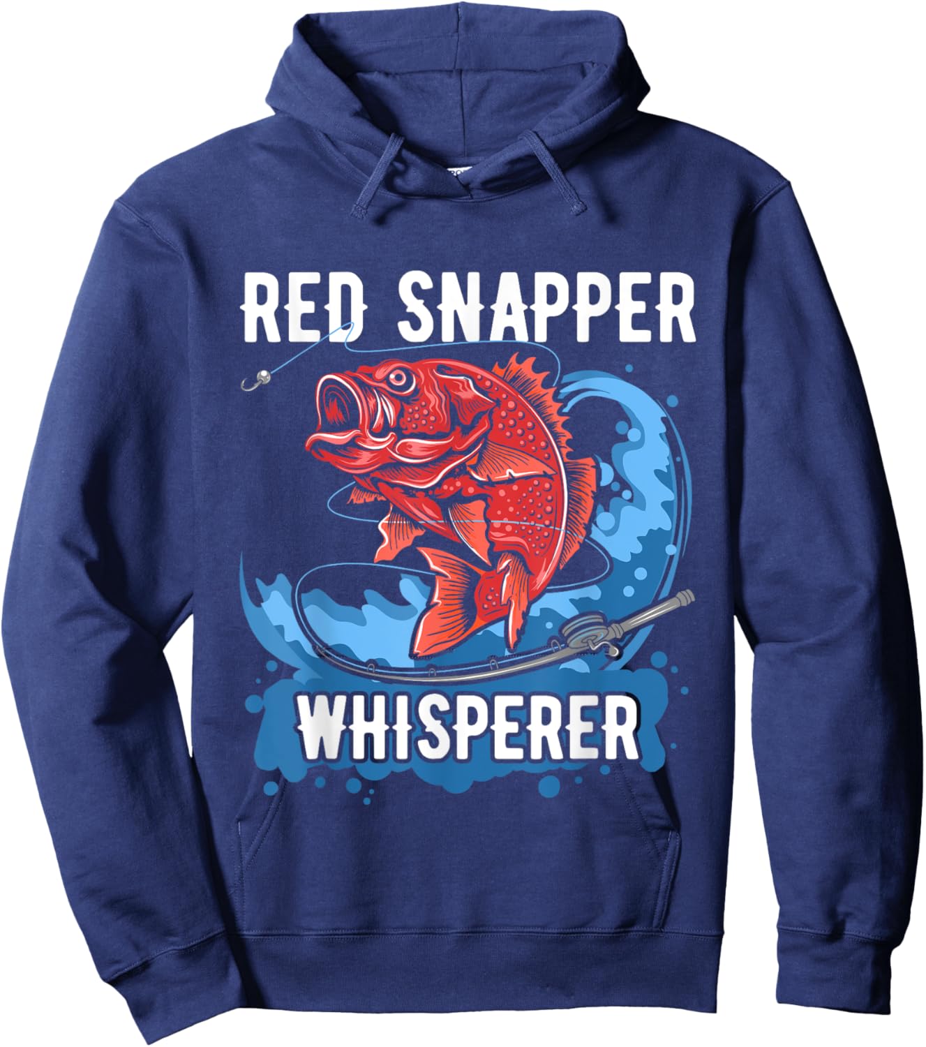 Red Snapper Whisperer Shirt Deep Sea Fishing Clothing Bass Hoodie - Hoodie | Navy