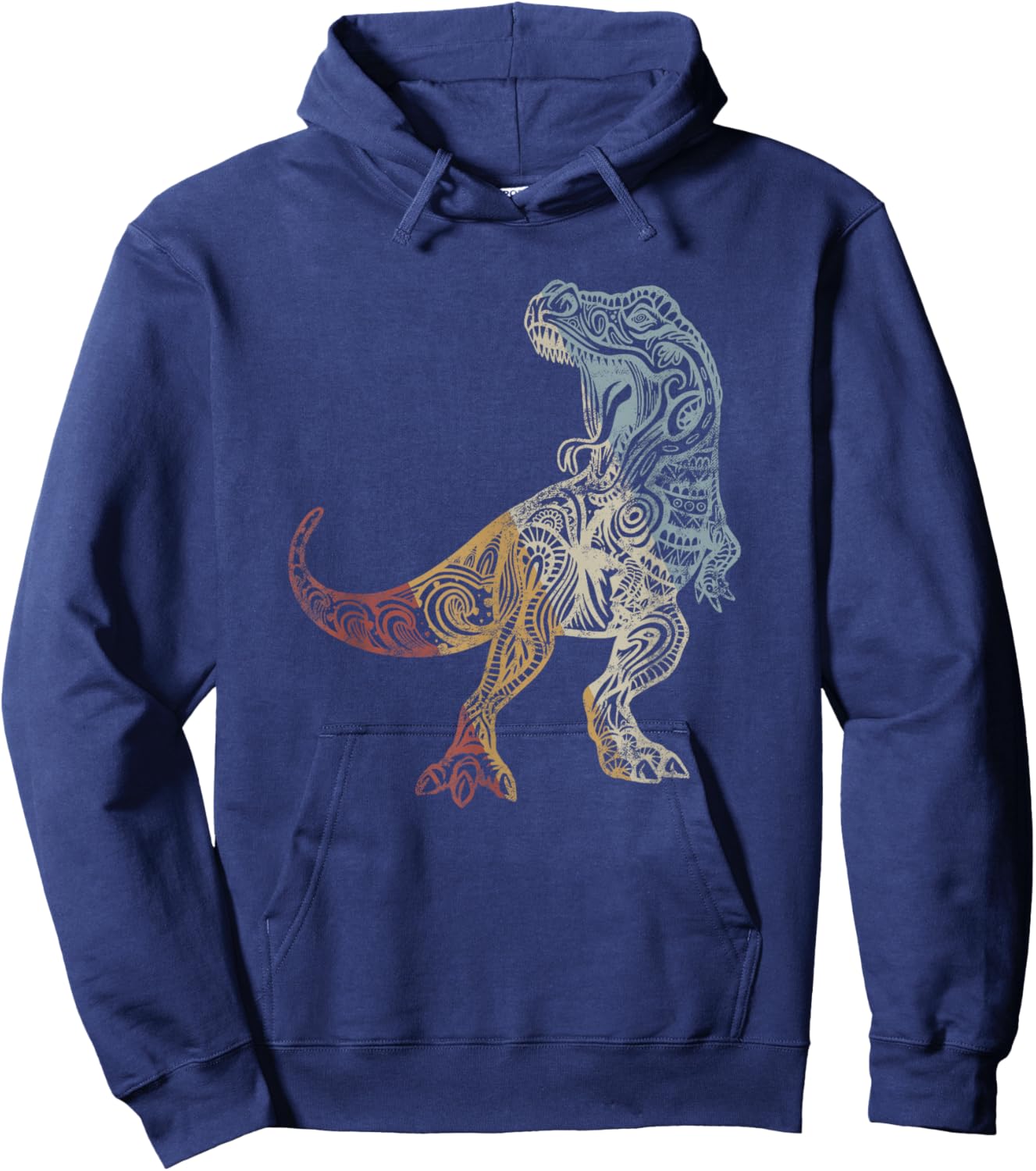 Dinosaur Retro Style Vintage Hoodie - Hoodie | Navy