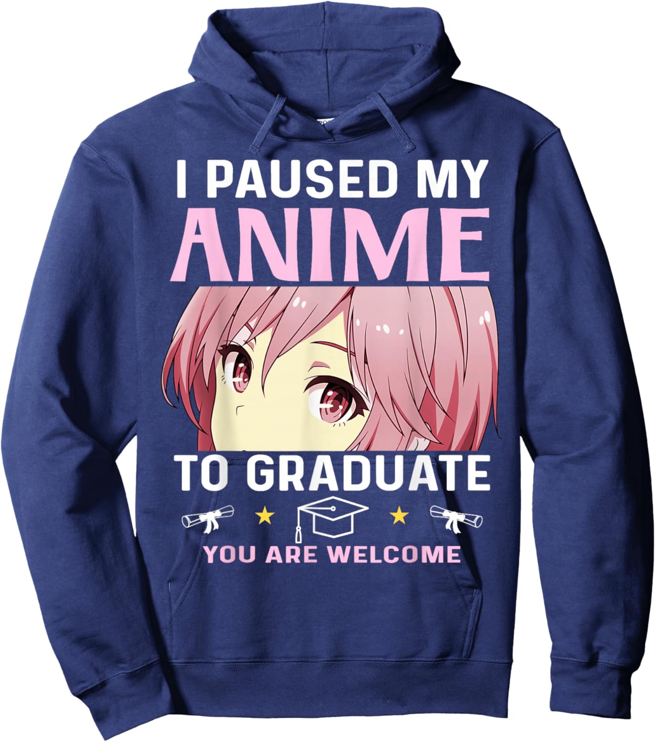 Graduation 5th 8th Grade Class 2025 Anime Middle School Girl Hoodie - Hoodie | Navy
