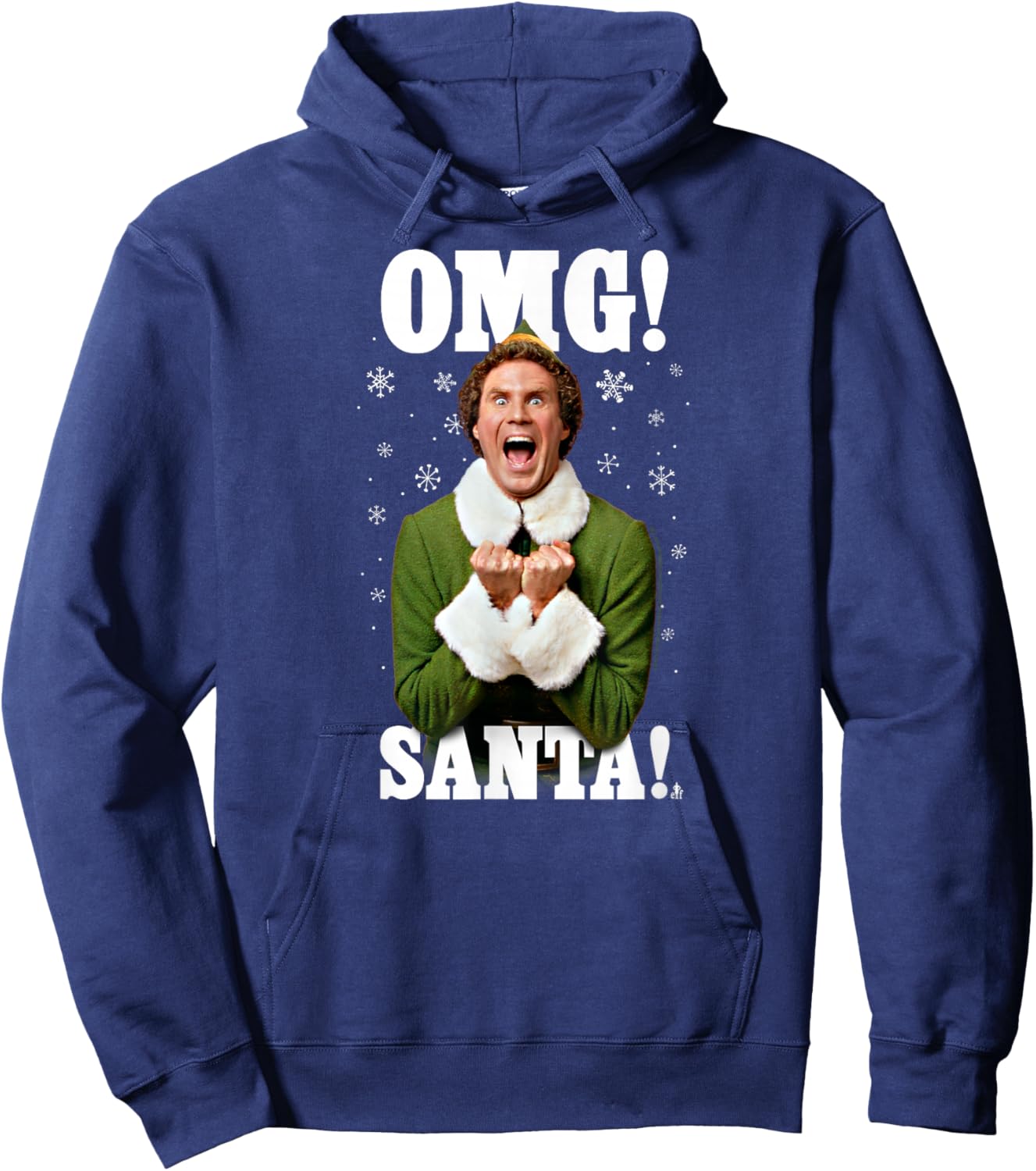 Elf OMG Santa Buddy The Elf Funny Christmas Hoodie - Hoodie | Navy