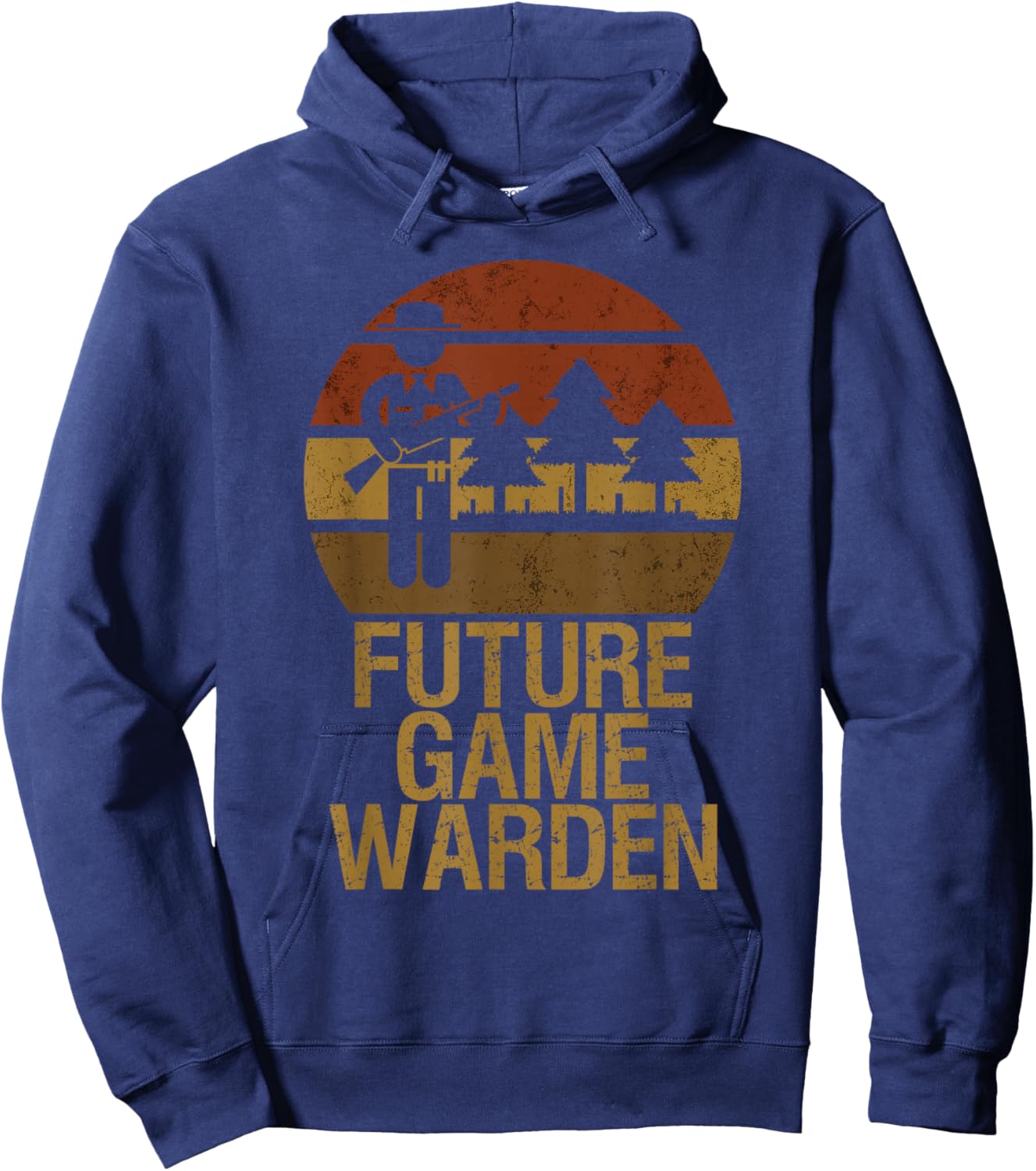 Future Game Warden Shirt Retro Funny Game Warden Outfit Hoodie - Hoodie | Navy