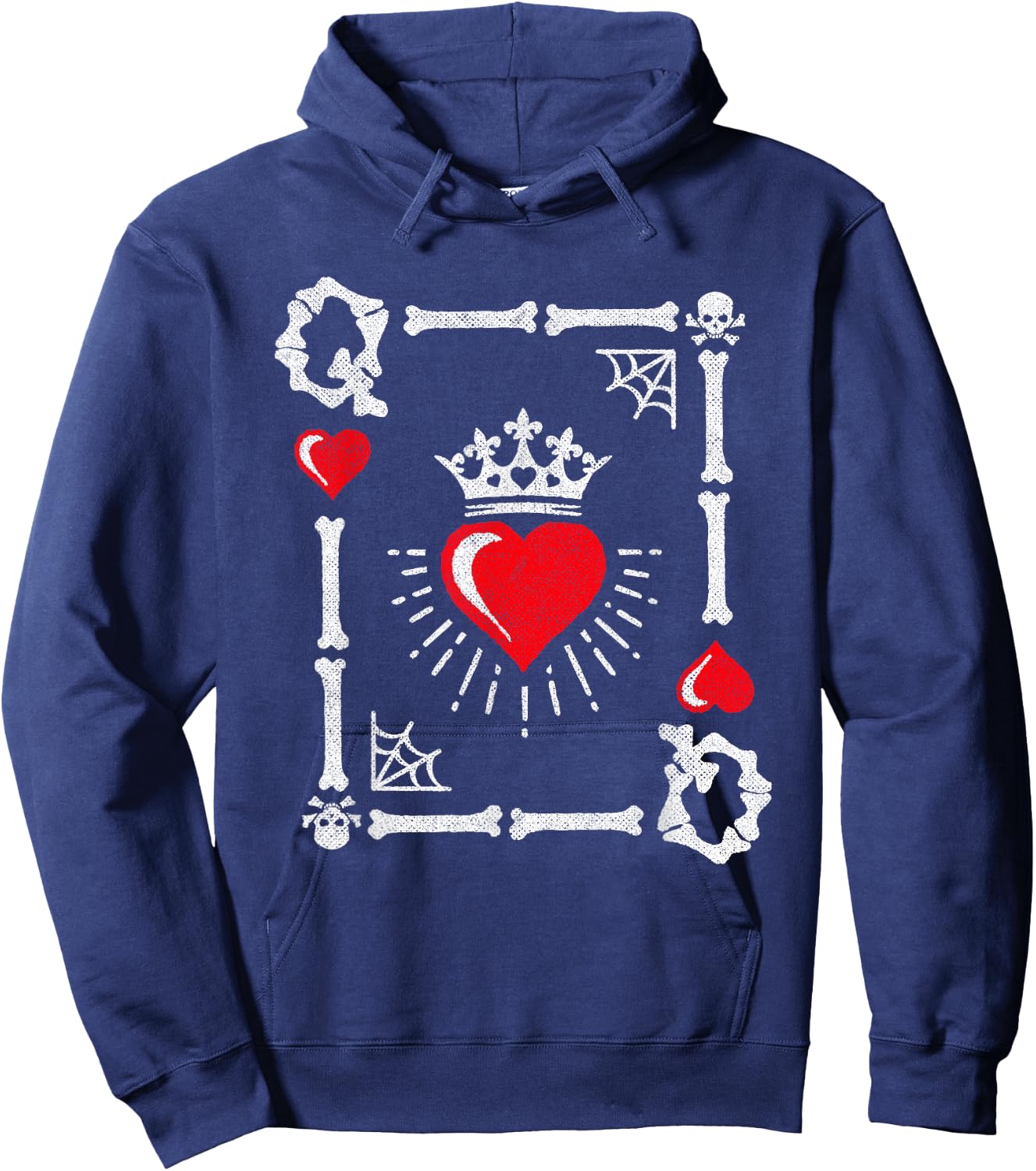Queen of Hearts Card Costume - Halloween Queen of Hearts Hoodie - Hoodie | Navy