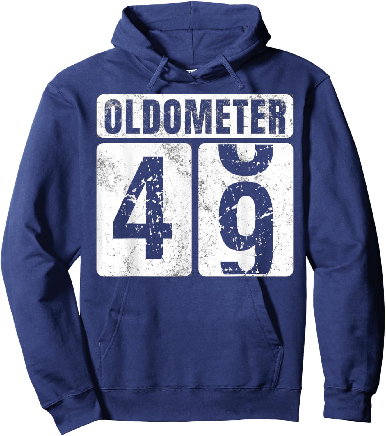 Oldometer 49 Shirt Vintage Funny 49th Birthday Gift Hoodie - Hoodie | Navy
