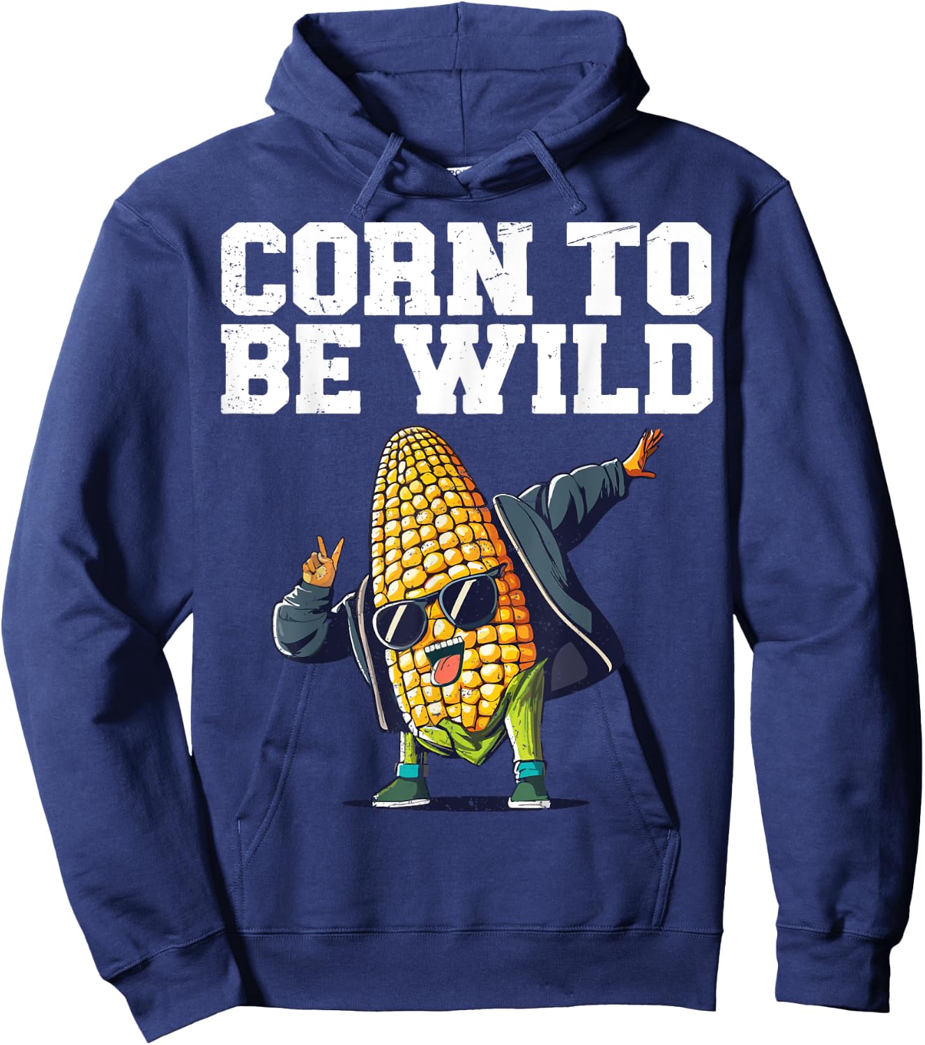 Dabbing Corn To Be Wild Funny Cob Farmers Lover Foodie Retro Hoodie - Hoodie | Navy