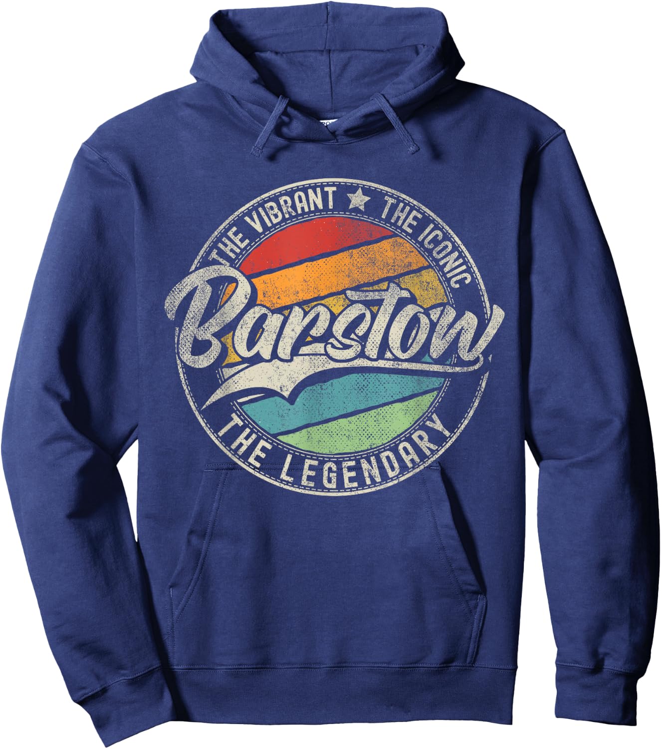 Barstow CA | California | Vintage Distressed Hoodie - Hoodie | Navy