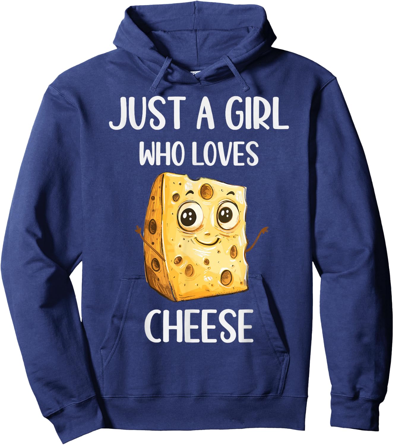 Funny Cheese Lovers Gift Just A Girl Who Loves Cheese Hoodie - Hoodie | Navy