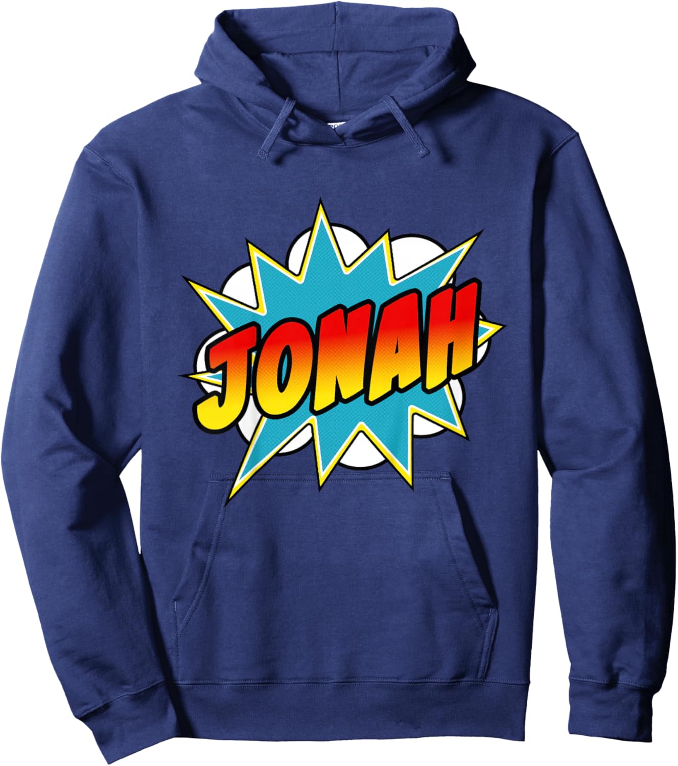 Boys Jonah Name Comic Book Superhero Hoodie - Hoodie | Navy