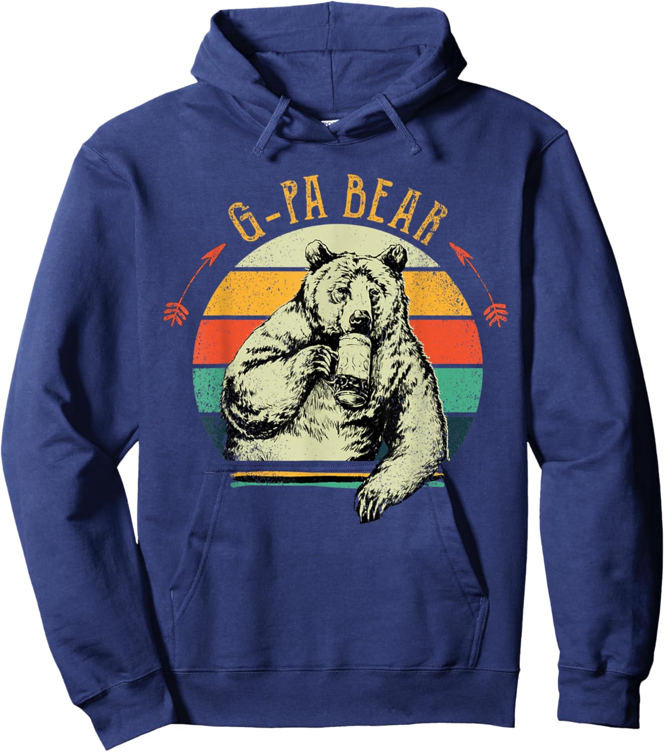 Vintage G-Pa Bear Shirt Funny Fathers Day Hoodie - Hoodie | Navy