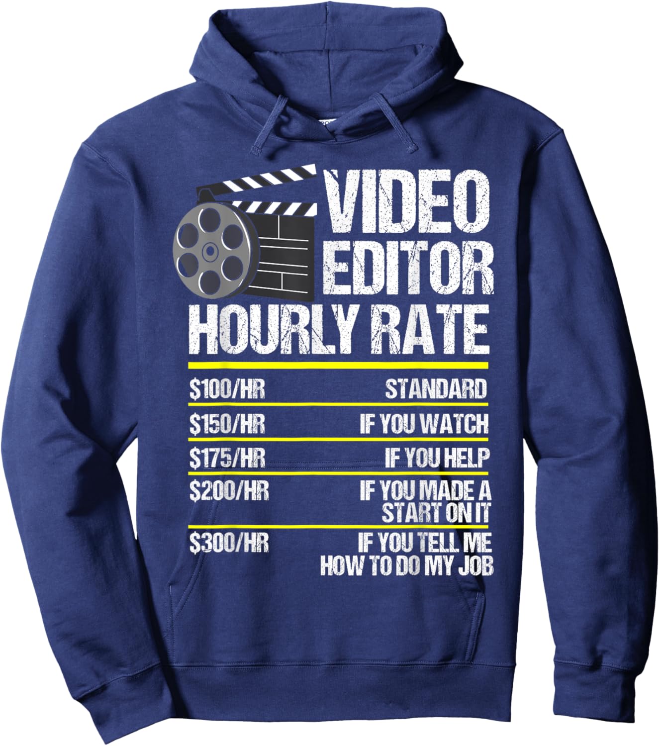 Video Editing Film Making video editor videographer Hoodie - Hoodie | Navy