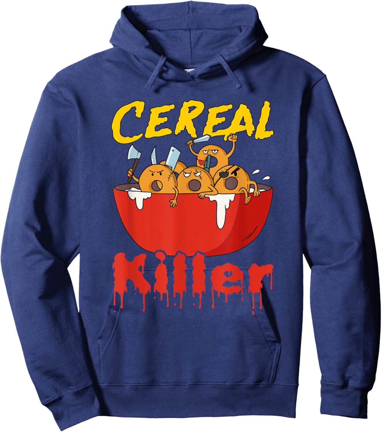 Serial Killer Parody Cereal Killer Hoodie - Hoodie | Navy
