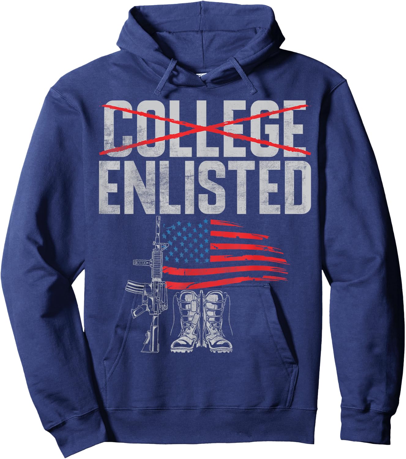 Veterans Day College Enlisted Trending Soldier Women Heroes Hoodie - Hoodie | Navy
