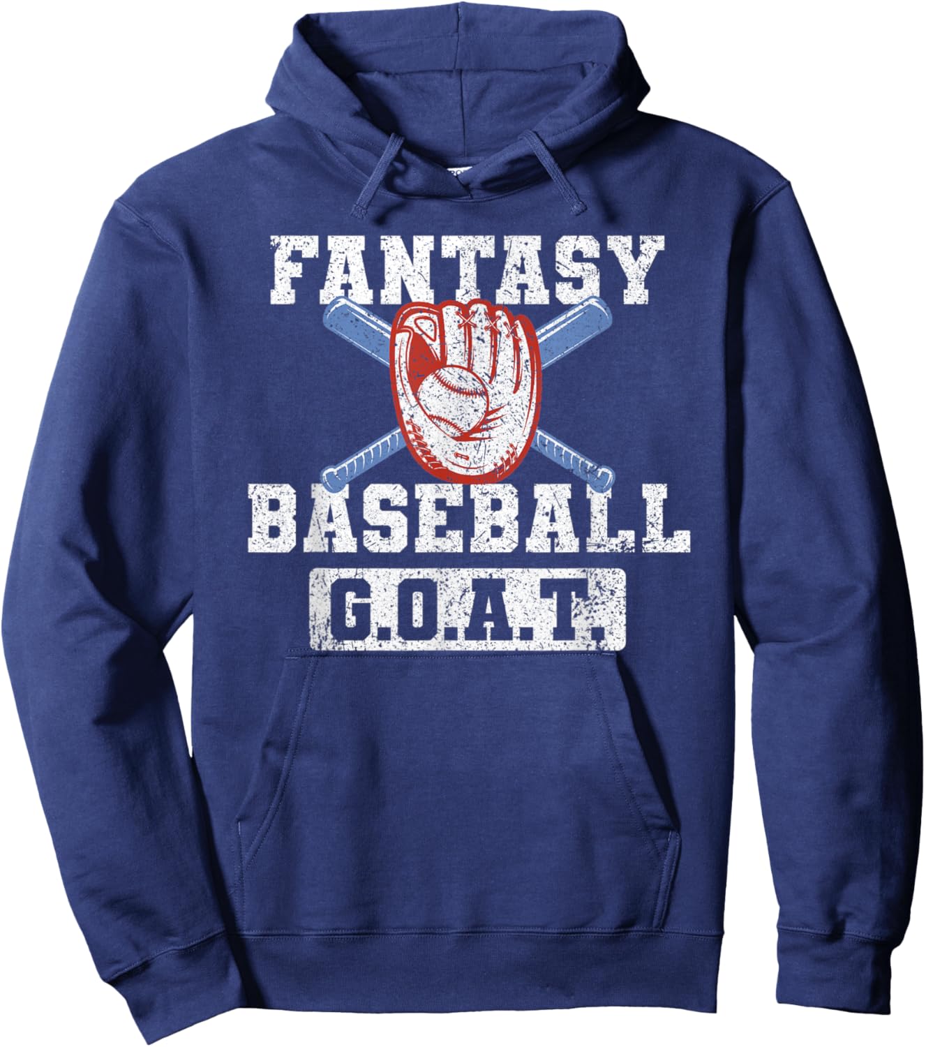 Funny Fantasy Baseball League Fantasy Baseball GOAT Hoodie - Hoodie | Navy