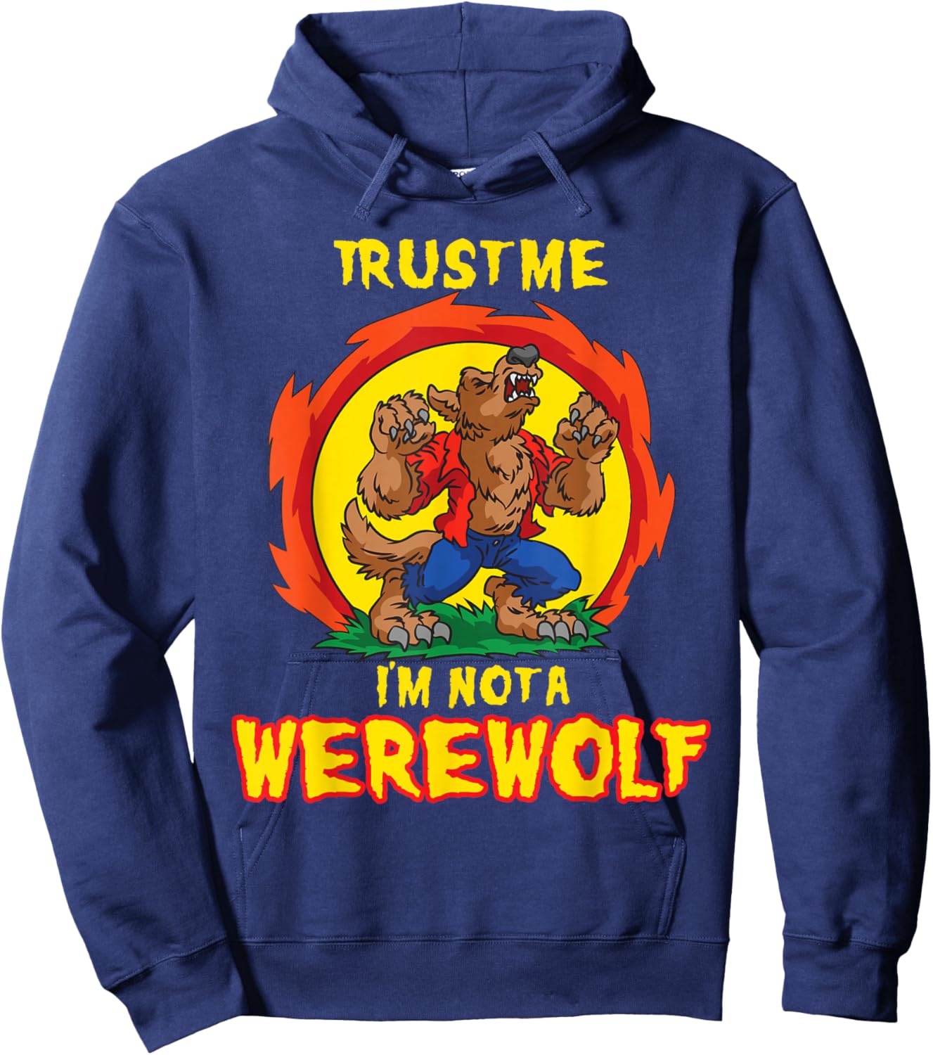 Trust Me I'am Not A Werewolf - Were Wolf Howling For Kids Hoodie - Hoodie | Navy