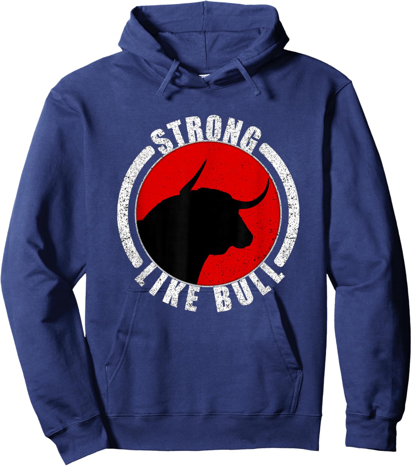 Strong Like Bull Bodybuilding & Power Lifting Hoodie - Hoodie | Navy